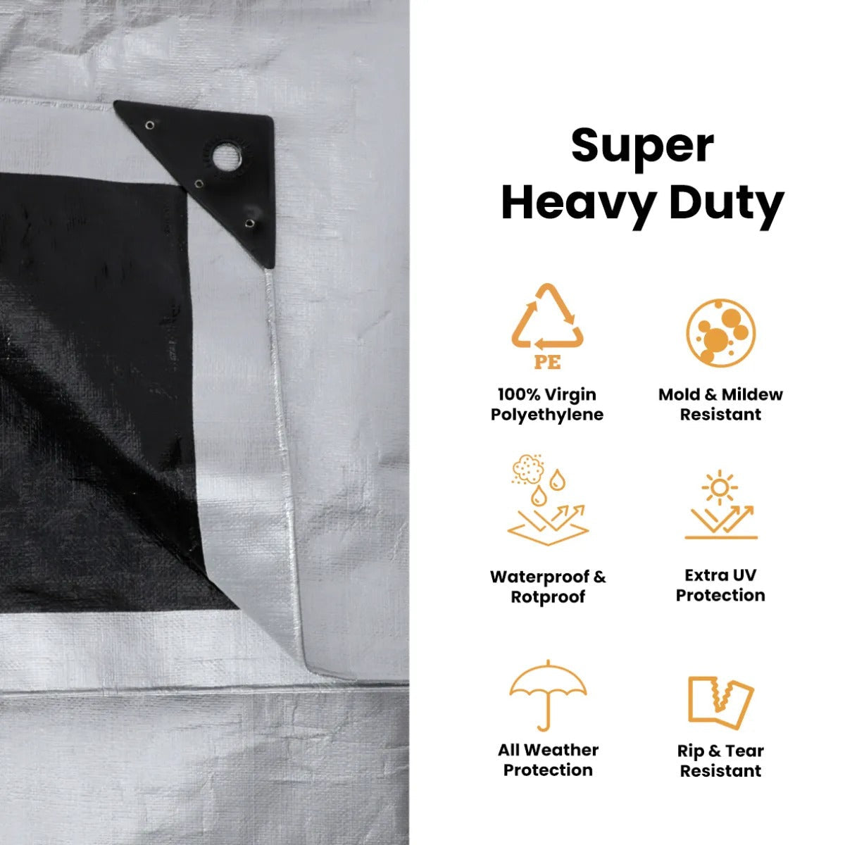 30’ x 50’ Super Heavy Duty Poly Tarp - Energize Trek