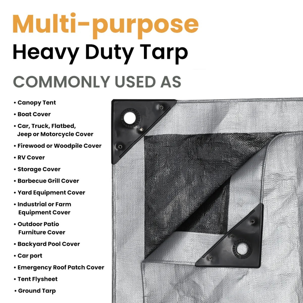 30’ x 50’ Super Heavy Duty Poly Tarp - Energize Trek