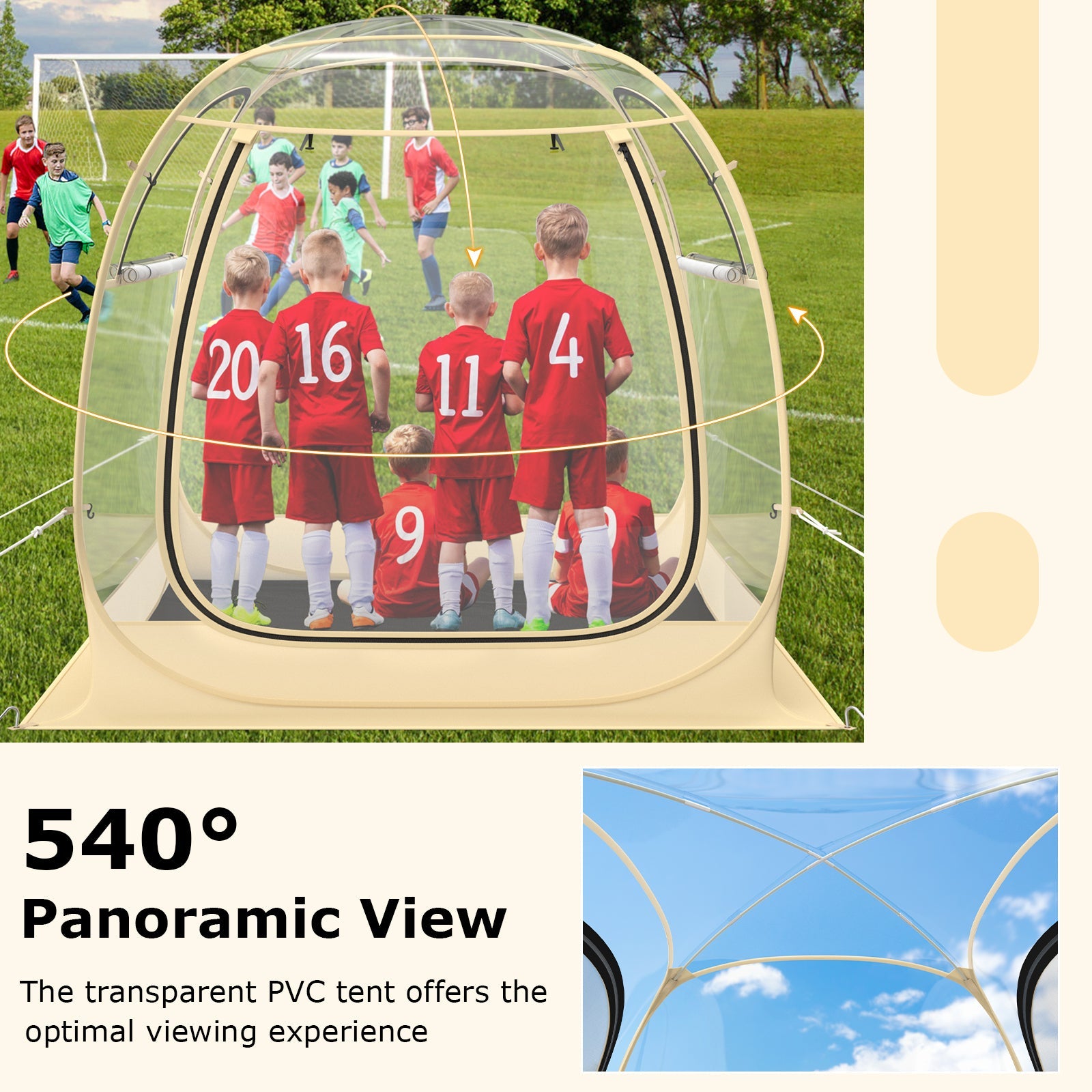 Instant Pop up Sports Tent with Carrying Bag and Floor Mat for 1-2/5-6 People - Energize Trek