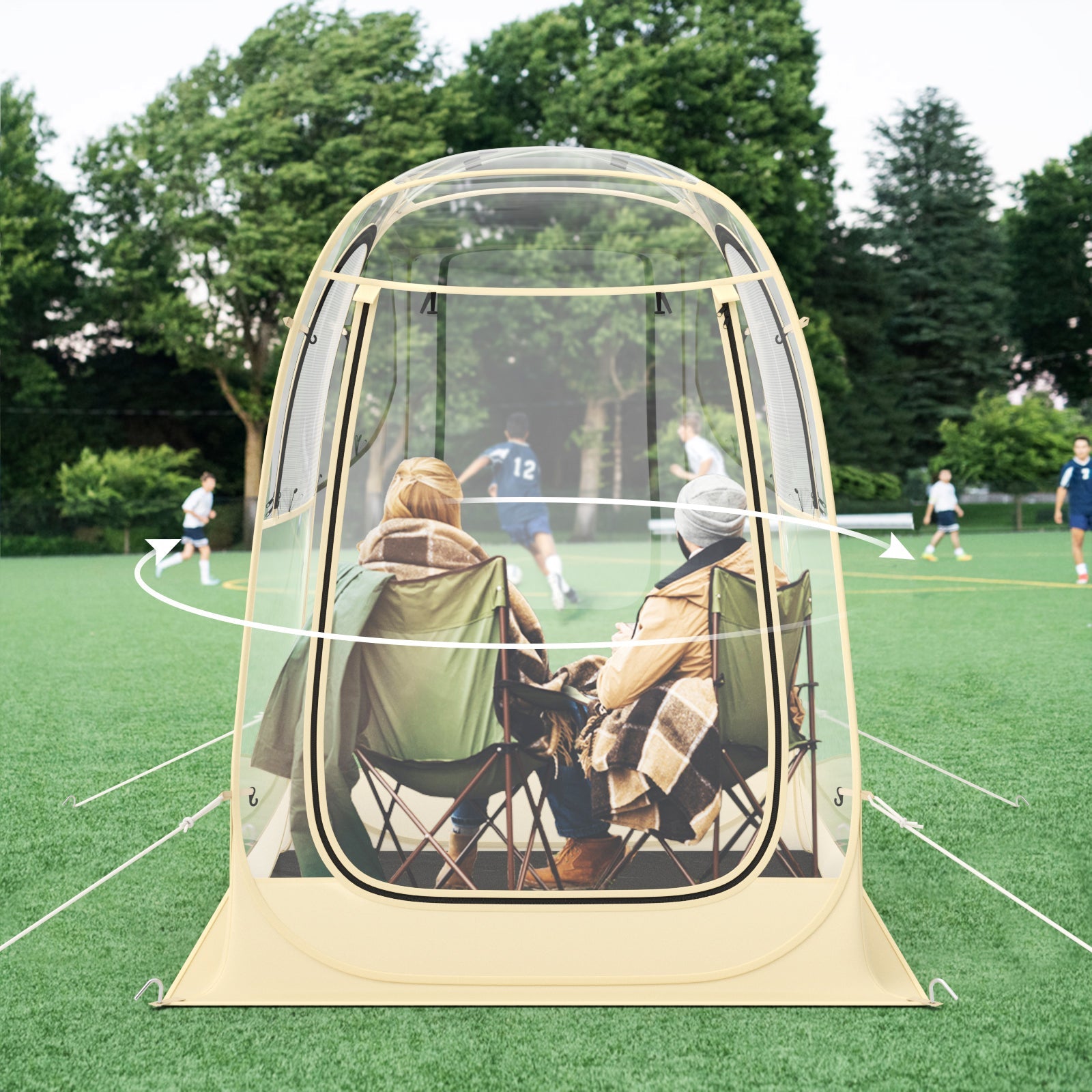 Instant Pop up Sports Tent with Carrying Bag and Floor Mat for 1-2/5-6 People - Energize Trek