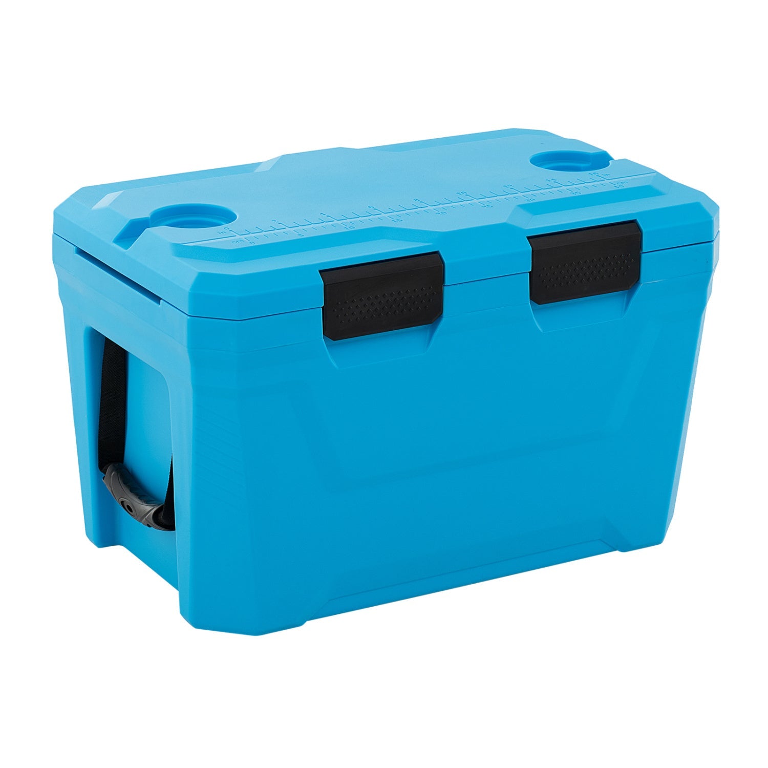Insulated Portable Cooler Hard Shell Ice Chest with 2 Cup Holders Bottle Opener and Drain Plug - Energize Trek