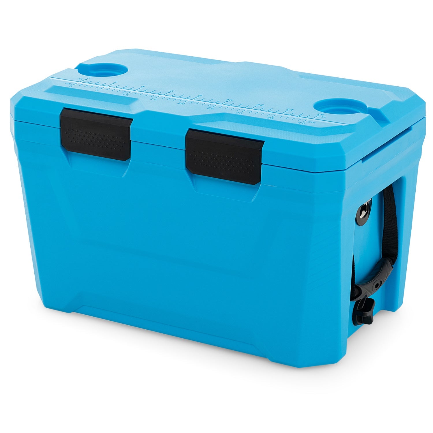 Insulated Portable Cooler Hard Shell Ice Chest with 2 Cup Holders Bottle Opener and Drain Plug - Energize Trek