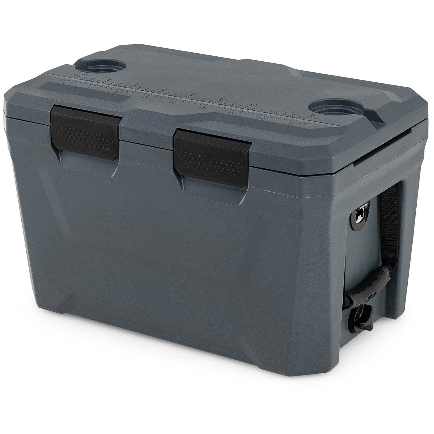 Insulated Portable Cooler Hard Shell Ice Chest with 2 Cup Holders Bottle Opener and Drain Plug - Energize Trek