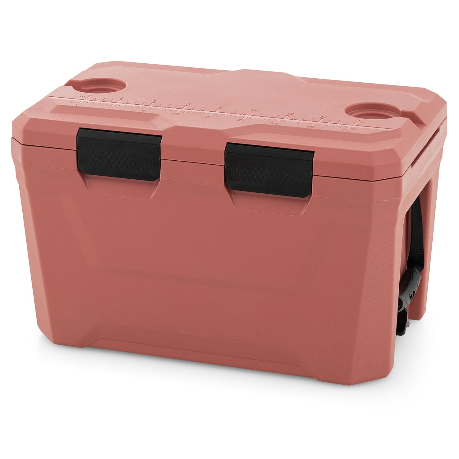 Insulated Portable Cooler Hard Shell Ice Chest with 2 Cup Holders Bottle Opener and Drain Plug - Energize Trek