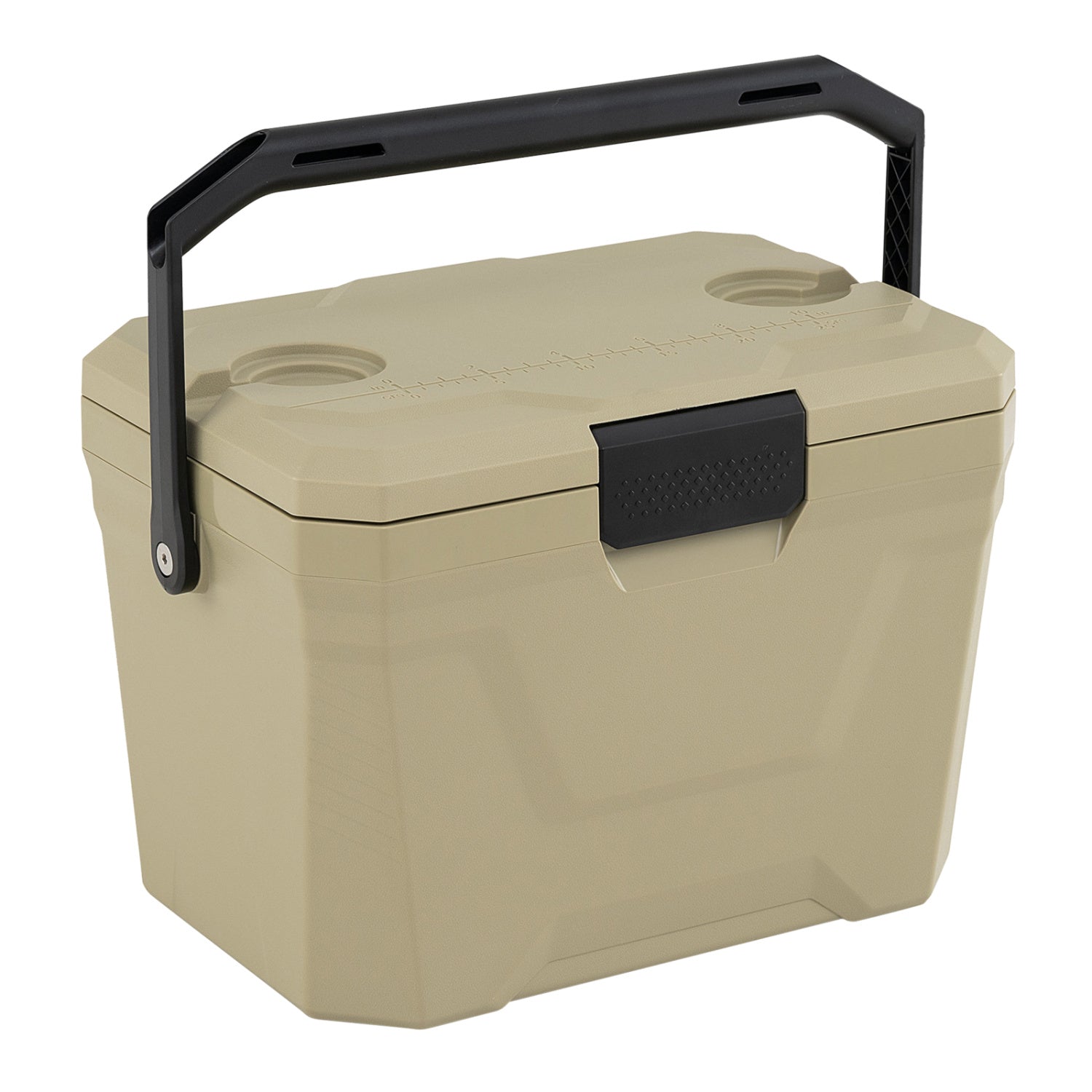 Insulated Portable Cooler Hard Shell Ice Chest with 2 Cup Holders - Energize Trek