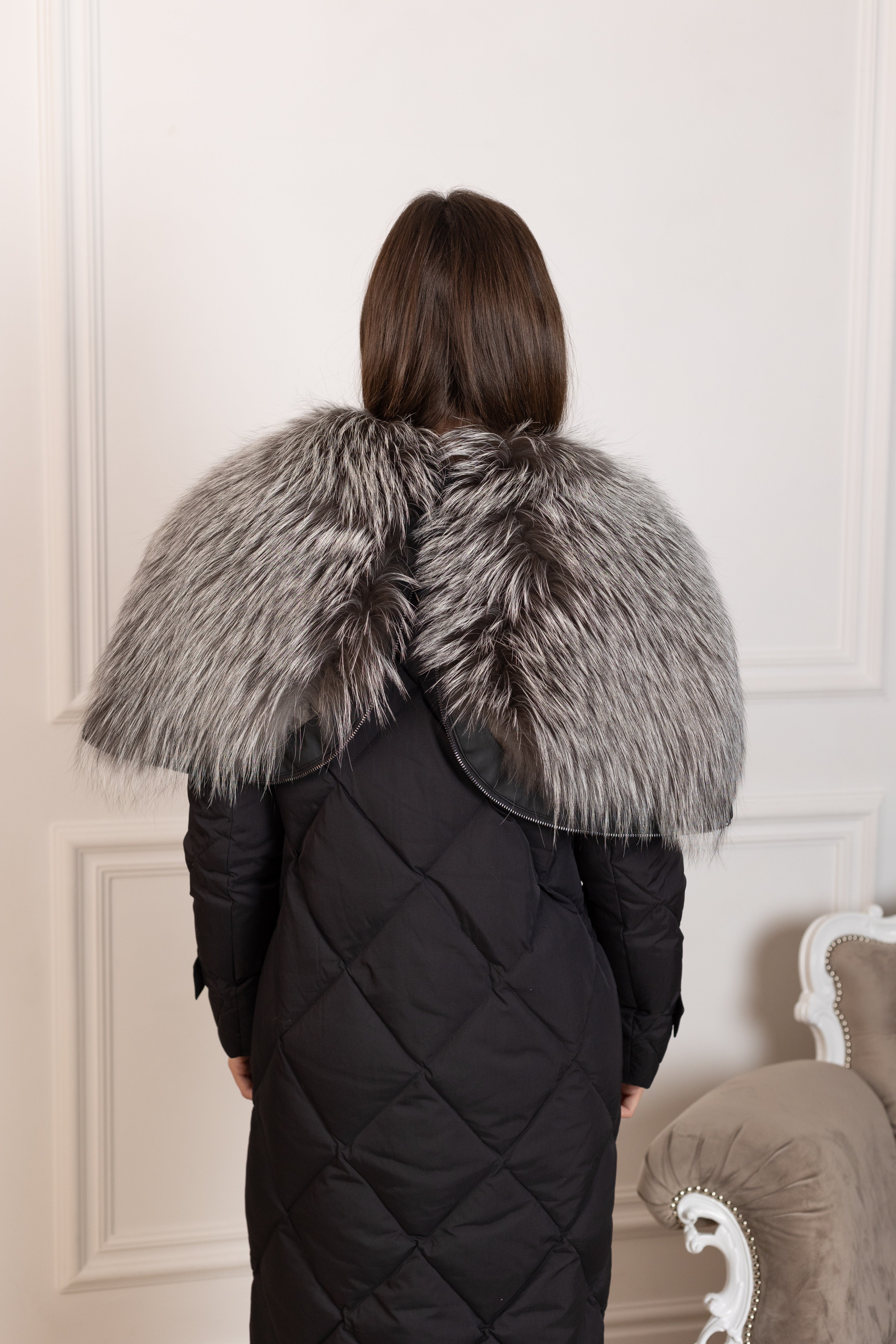 Genuine Silver Fox Fur Collar-Hood Down Winter Coat - Energize Trek