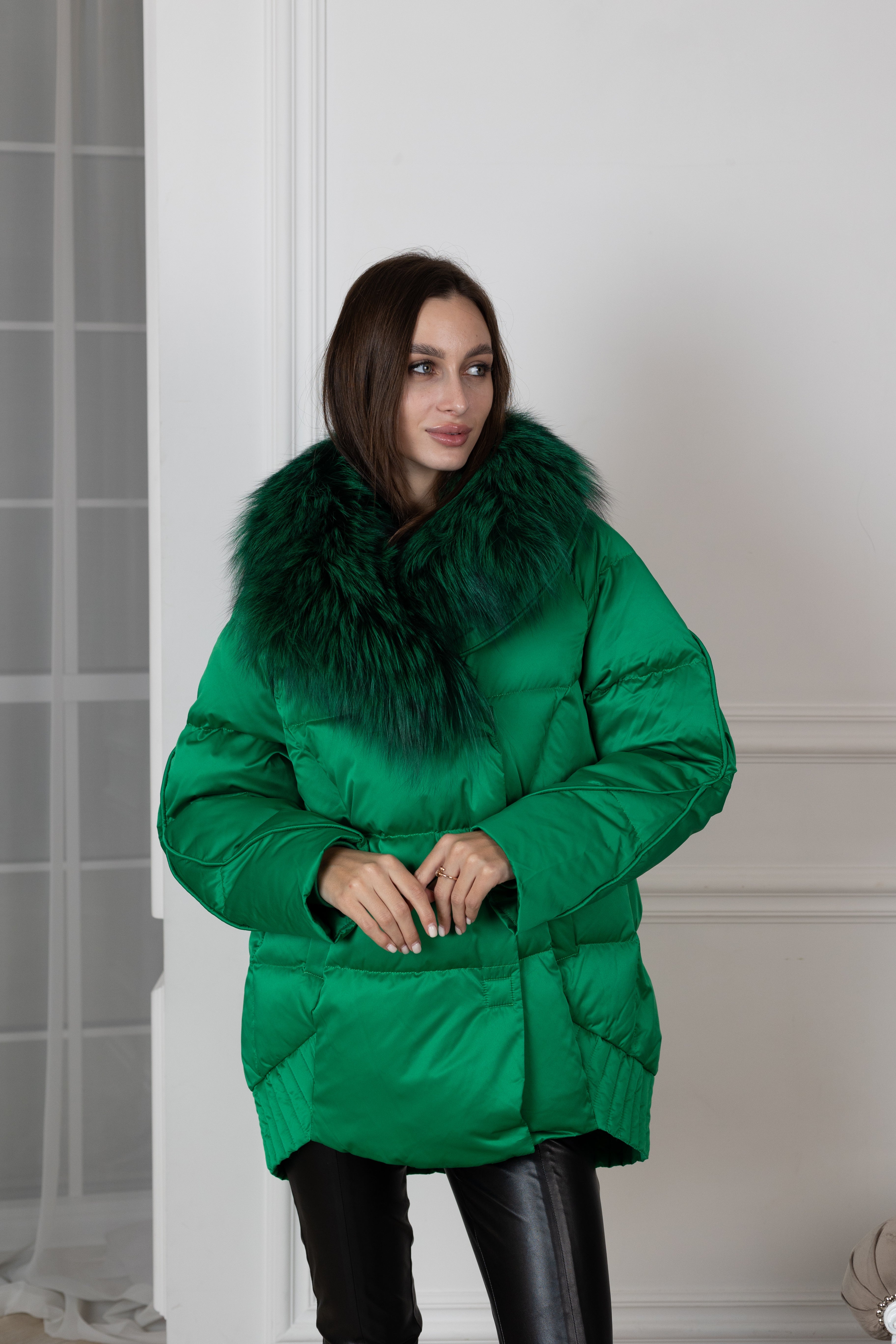 Genuine Silver Fox Premium Down Fill Coat - Energize Trek