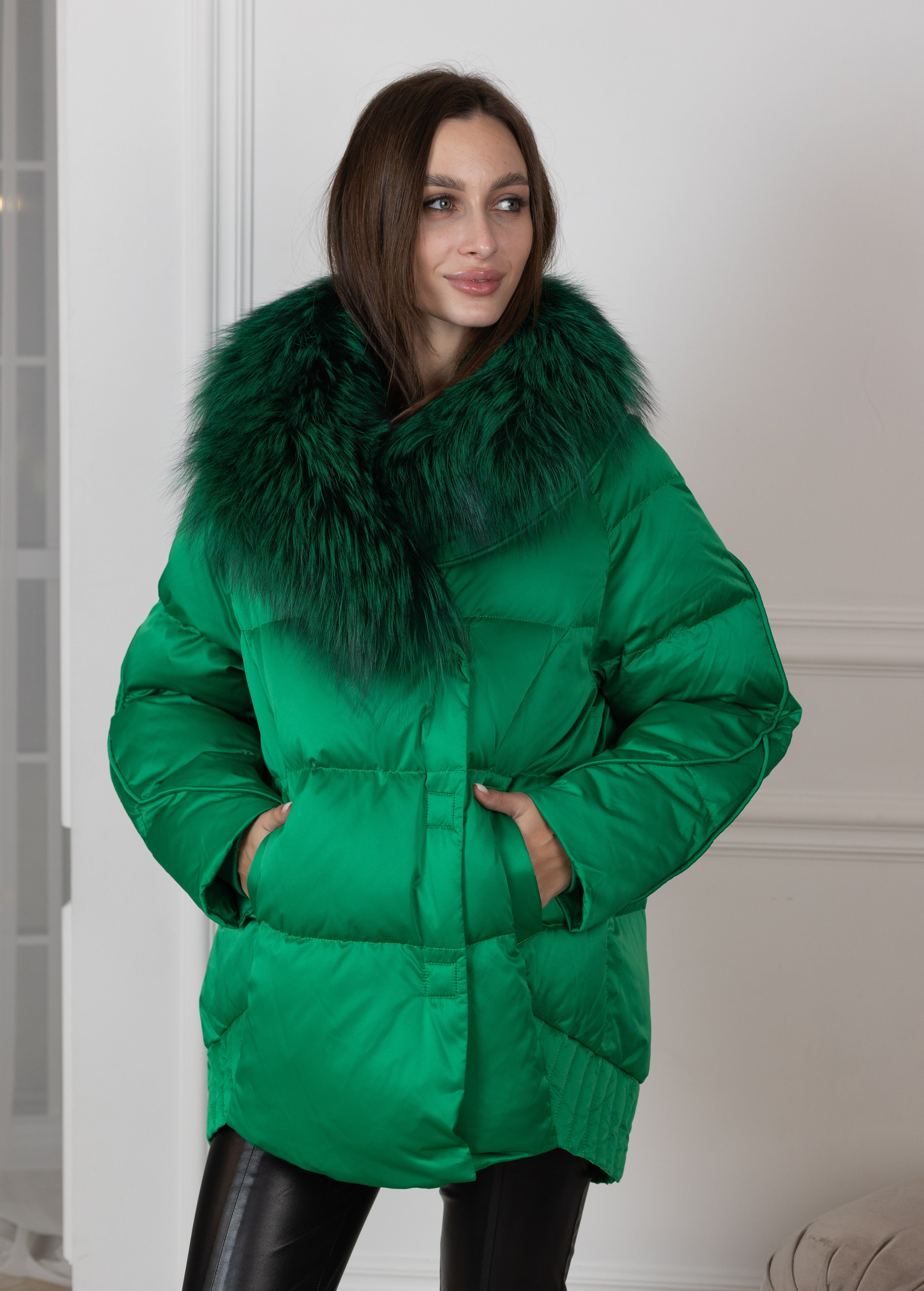 Genuine Silver Fox Premium Down Fill Coat - Energize Trek