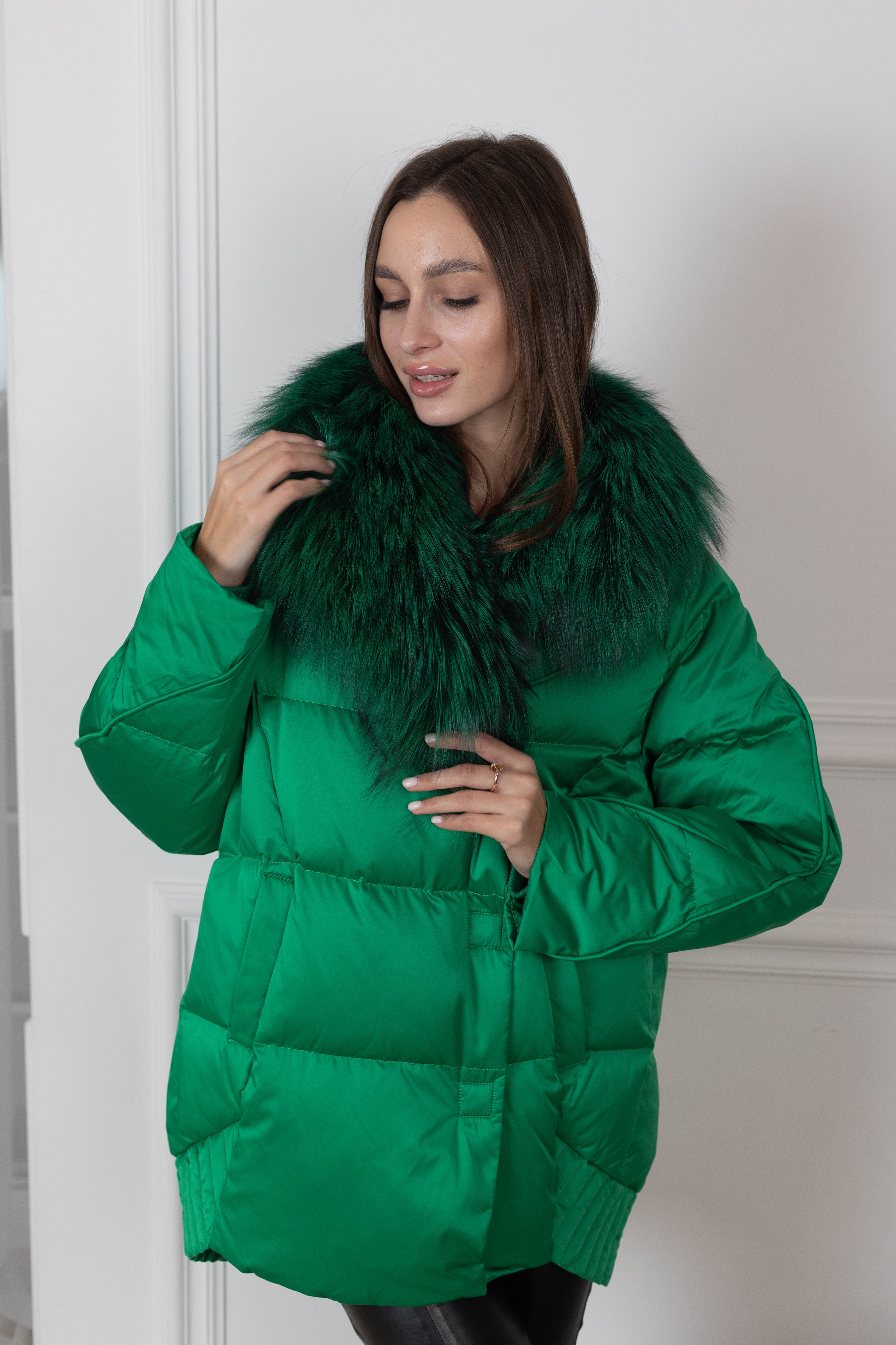 Genuine Silver Fox Premium Down Fill Coat - Energize Trek