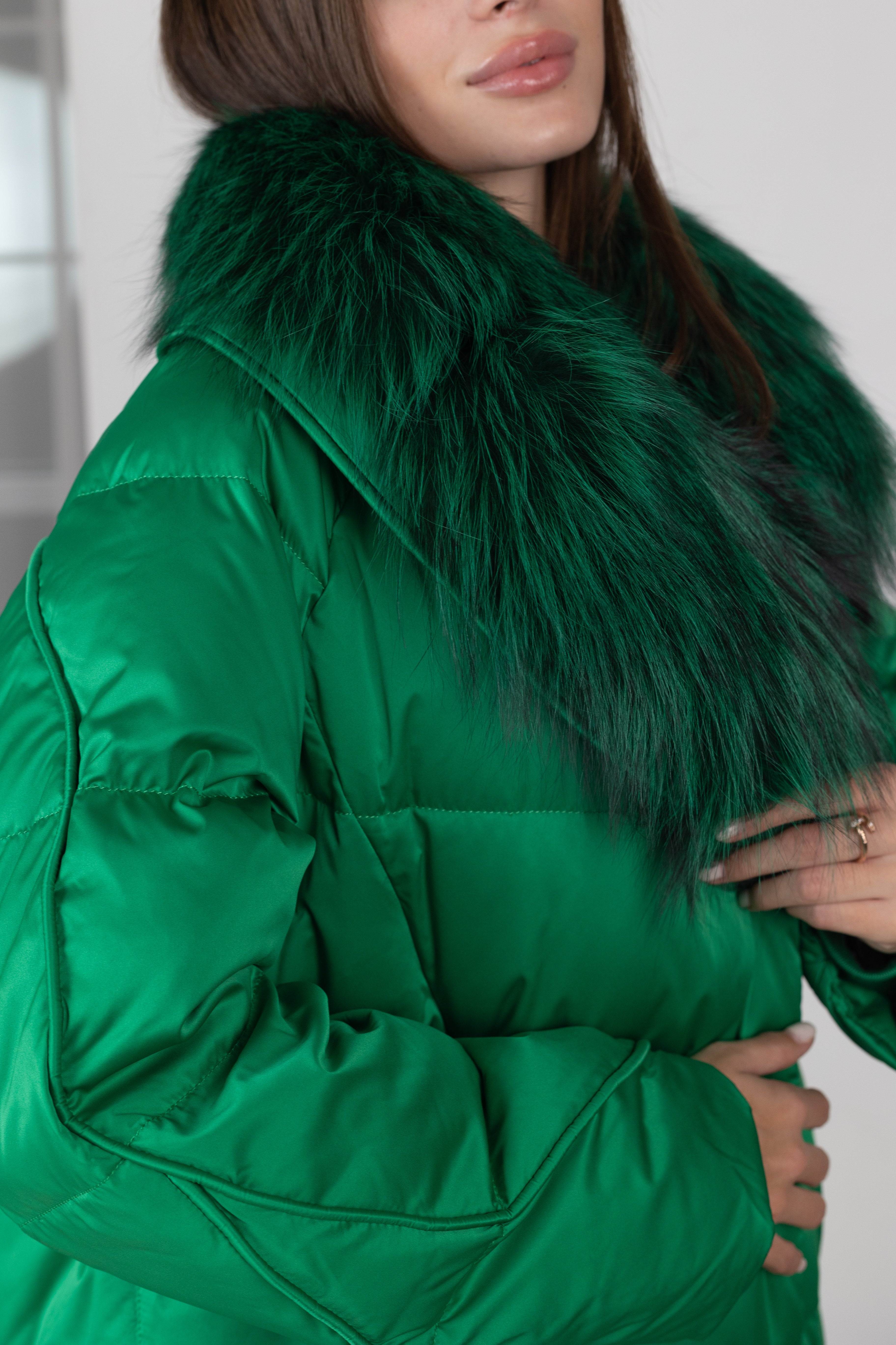 Genuine Silver Fox Premium Down Fill Coat - Energize Trek