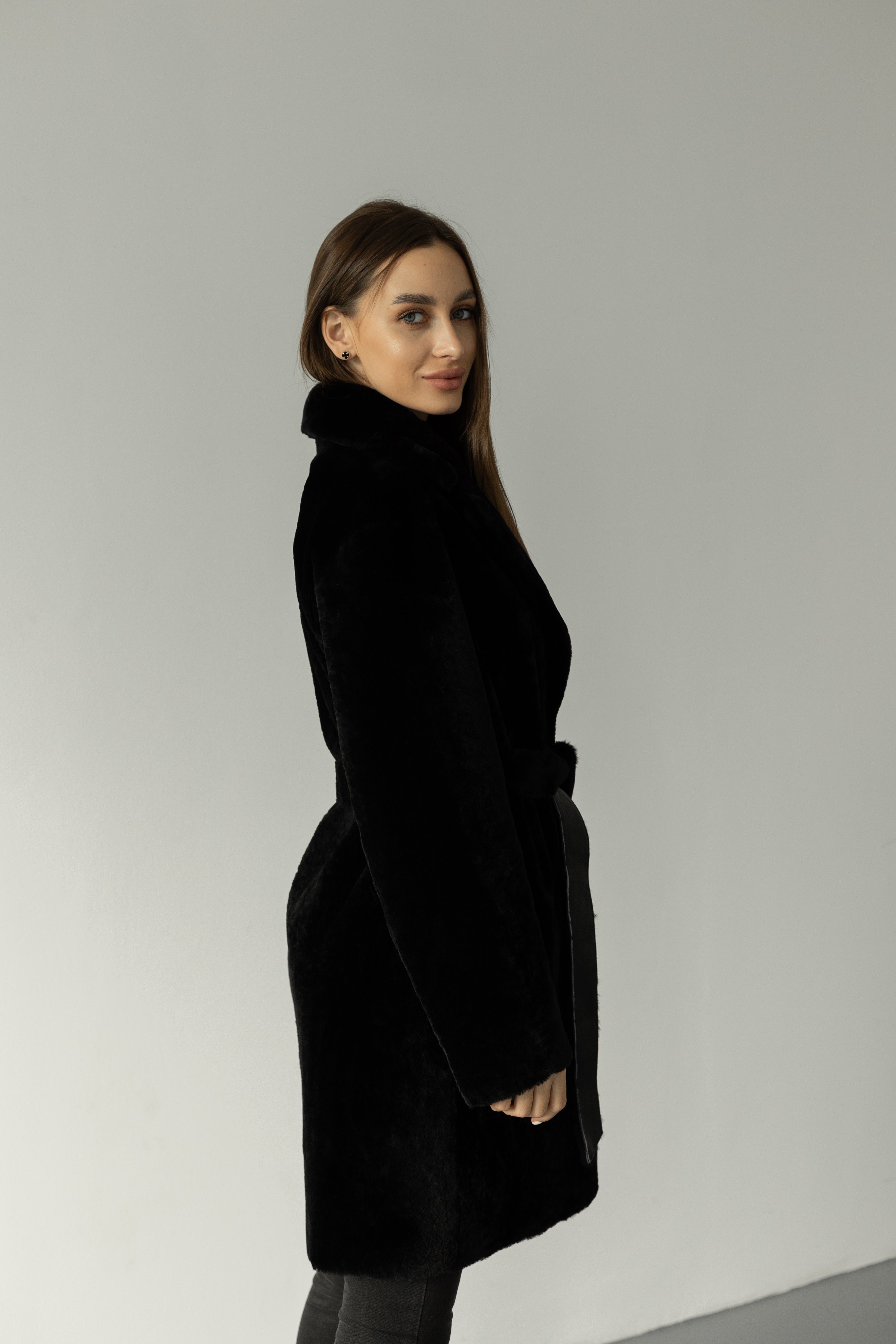 Genuine Shearling Merino Lamb Leather Coat by Punto Leather - Energize Trek