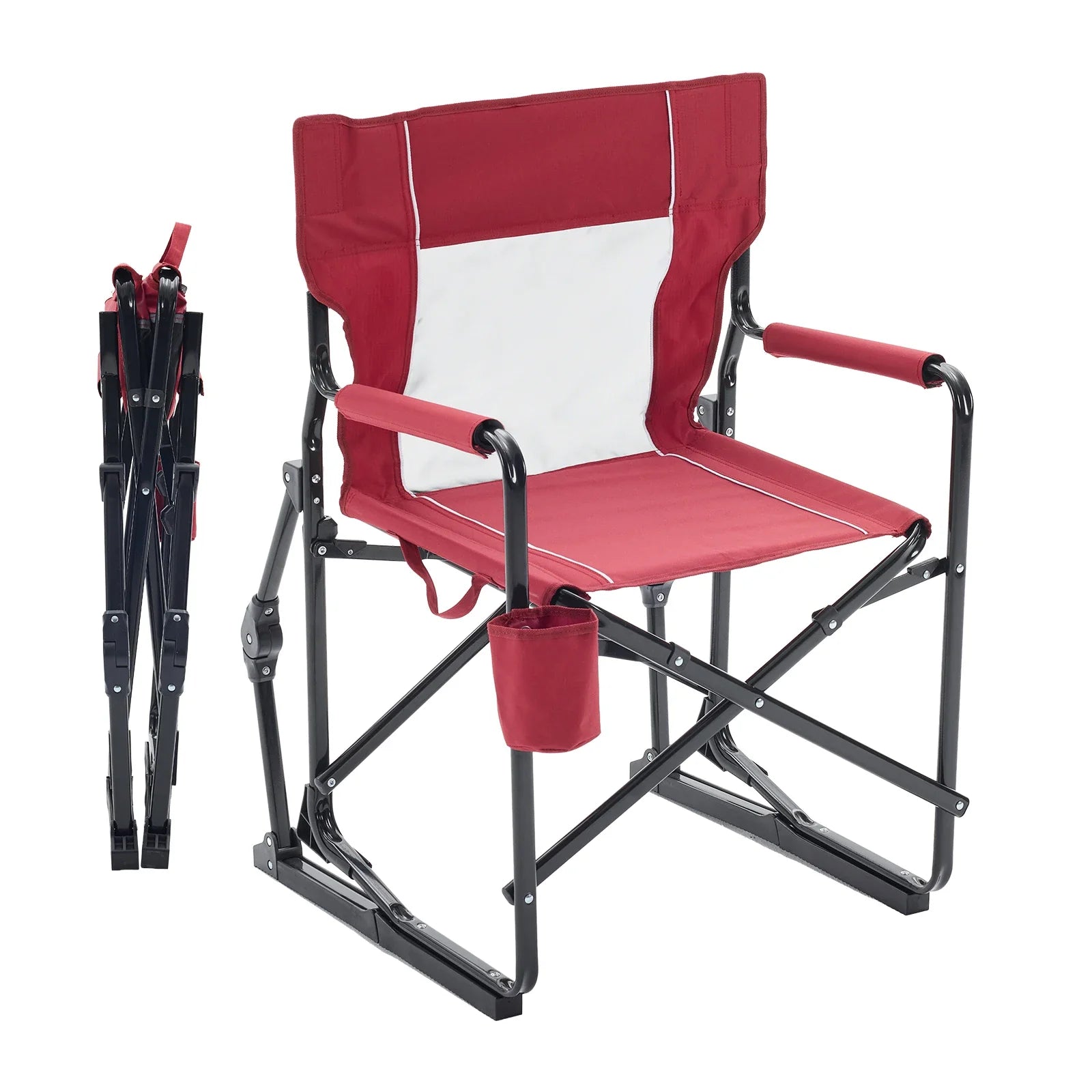 JHK Outdoor Folding Rocking Chair Portable Camping Patio Lounge - Energize Trek
