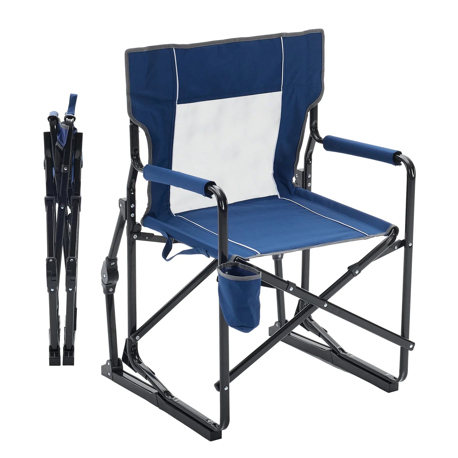 JHK Outdoor Folding Rocking Chair Portable Camping Patio Lounge - Energize Trek