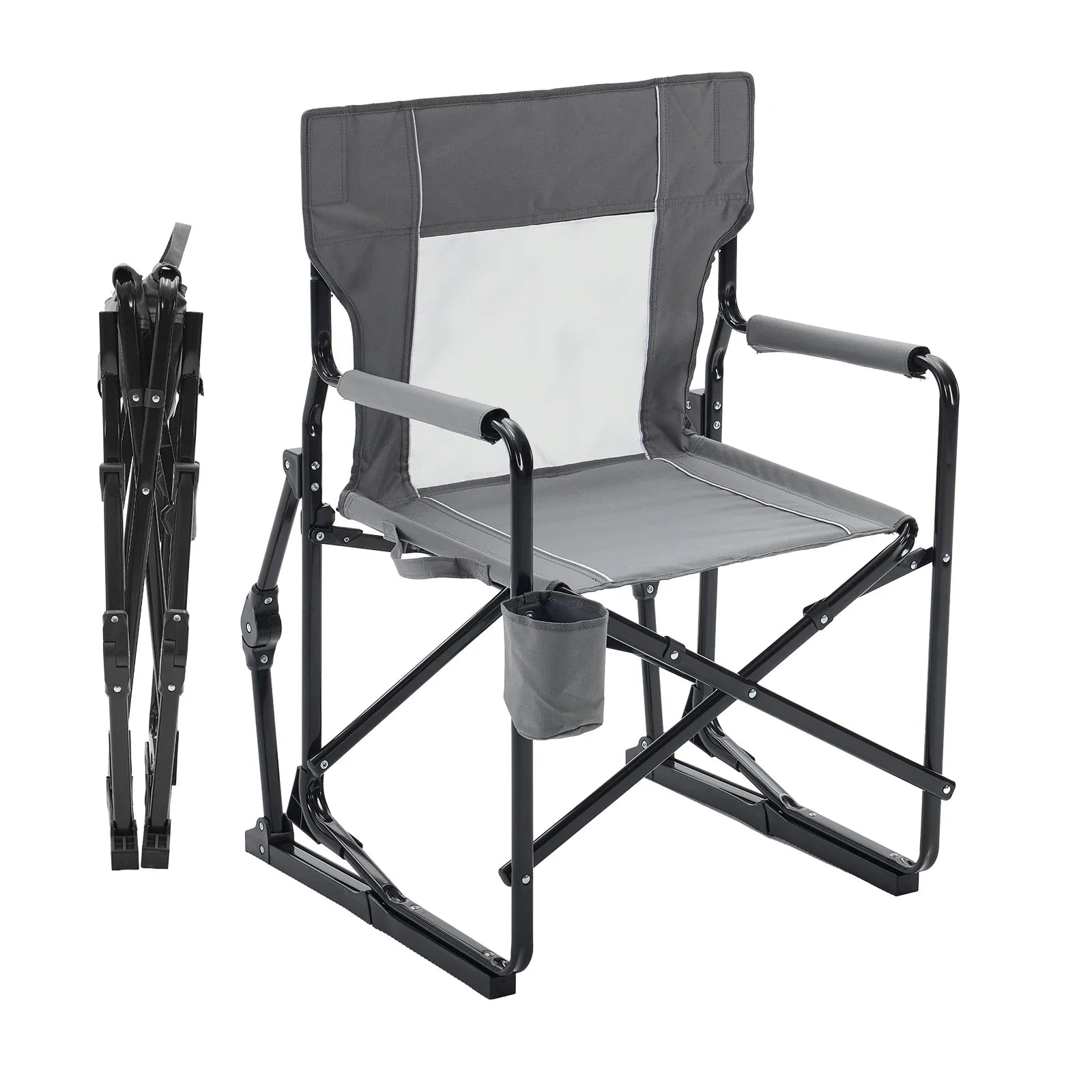 JHK Outdoor Folding Rocking Chair Portable Camping Patio Lounge - Energize Trek