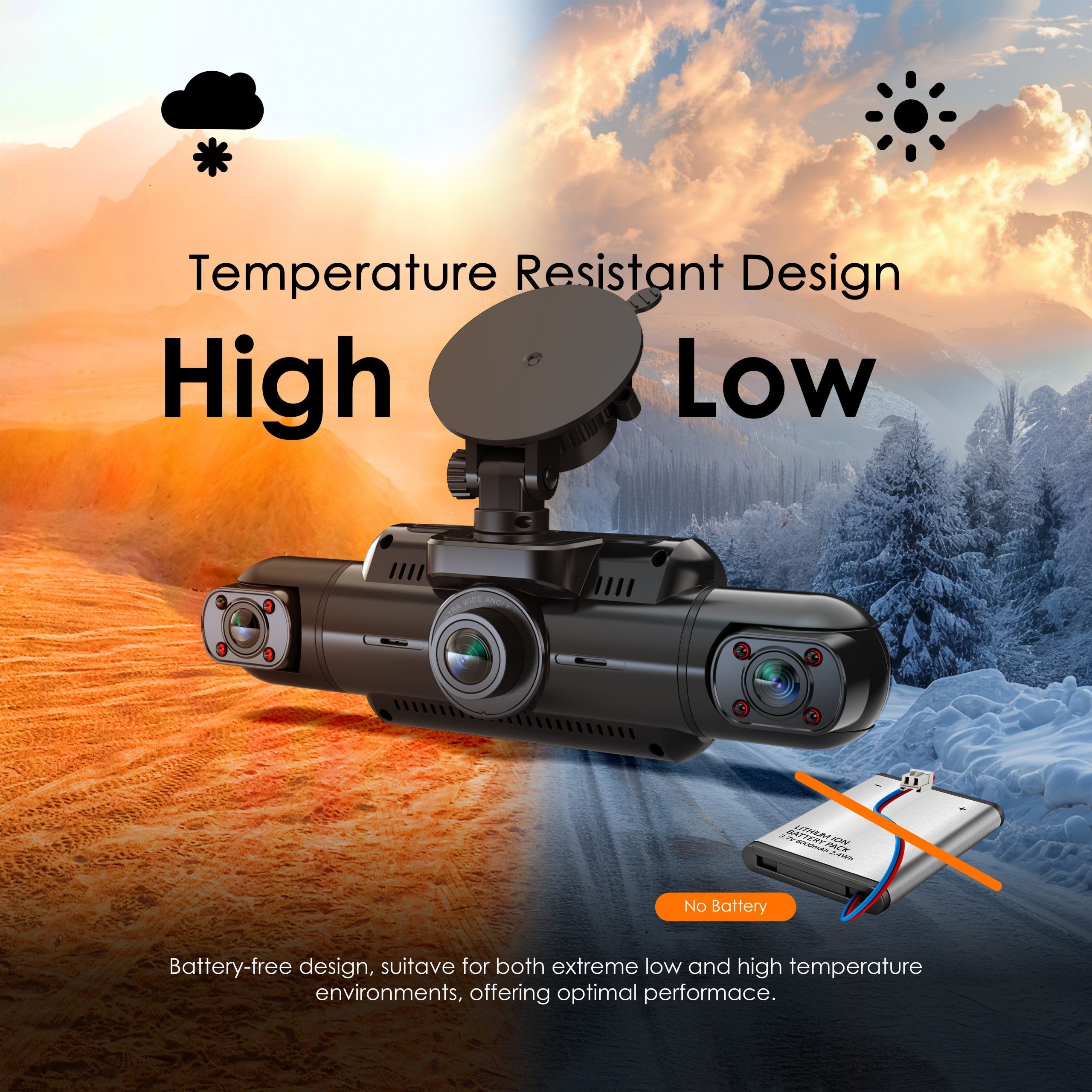 Rexing L4 Series 4-Channel Dash Cams with Ultra-Wide Angle, Wi-Fi, Night Vision, and GPS, App Control, Loop Recording, Collision Sensor - Energize Trek