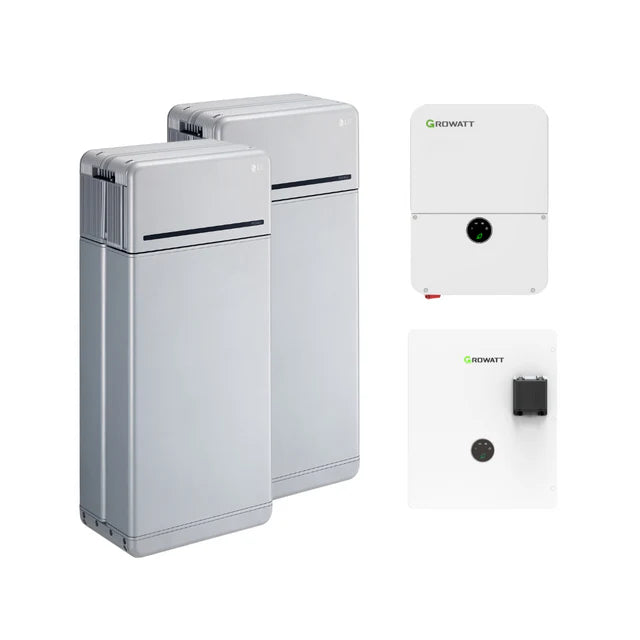 LG 16H Prime 16kWh High Voltage Battery Bundle with Growatt 7.6kW or 11.4kW Grid-Tie Inverter - Energize Trek