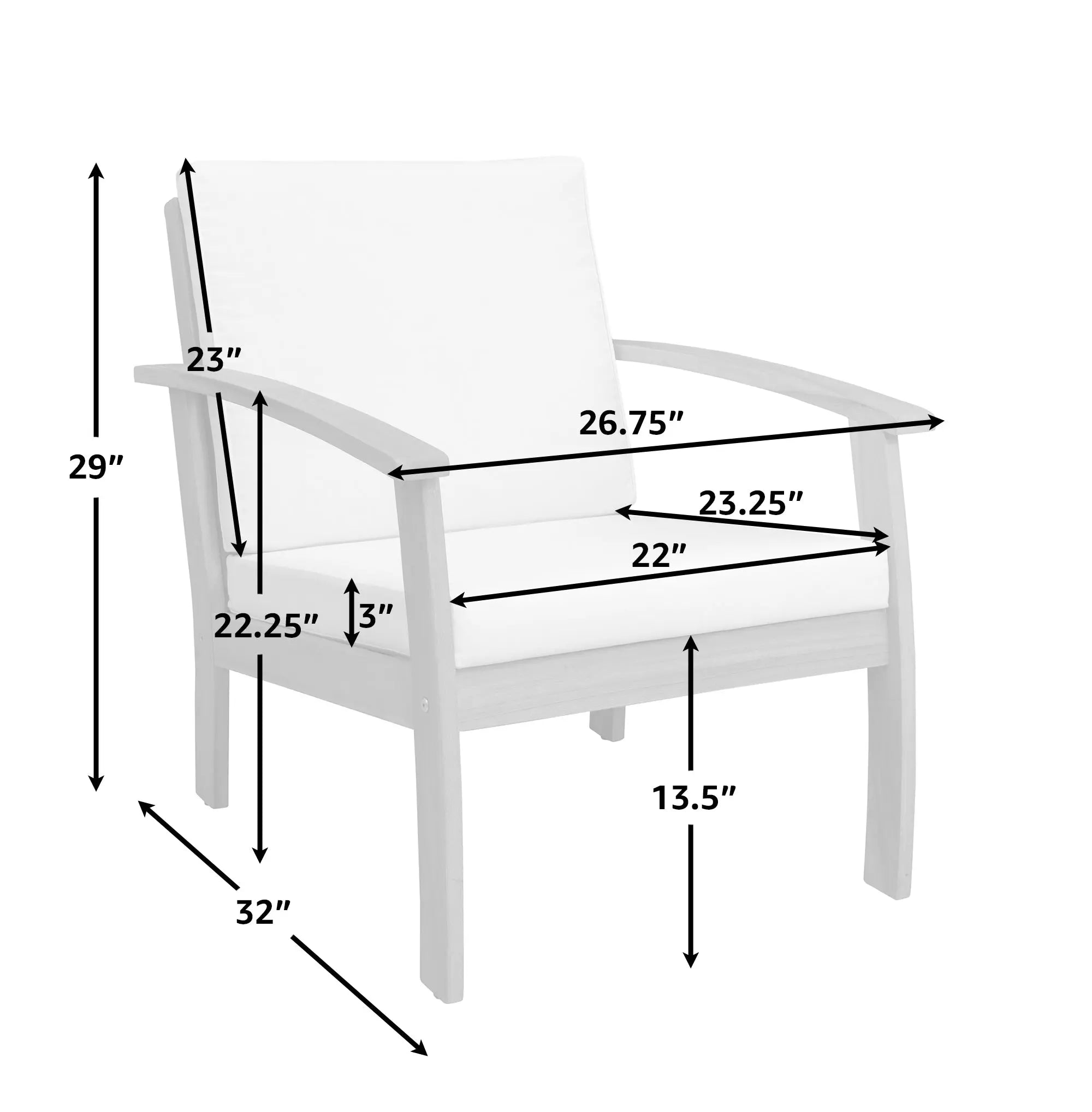 Lio Wooden Armchair - Energize Trek