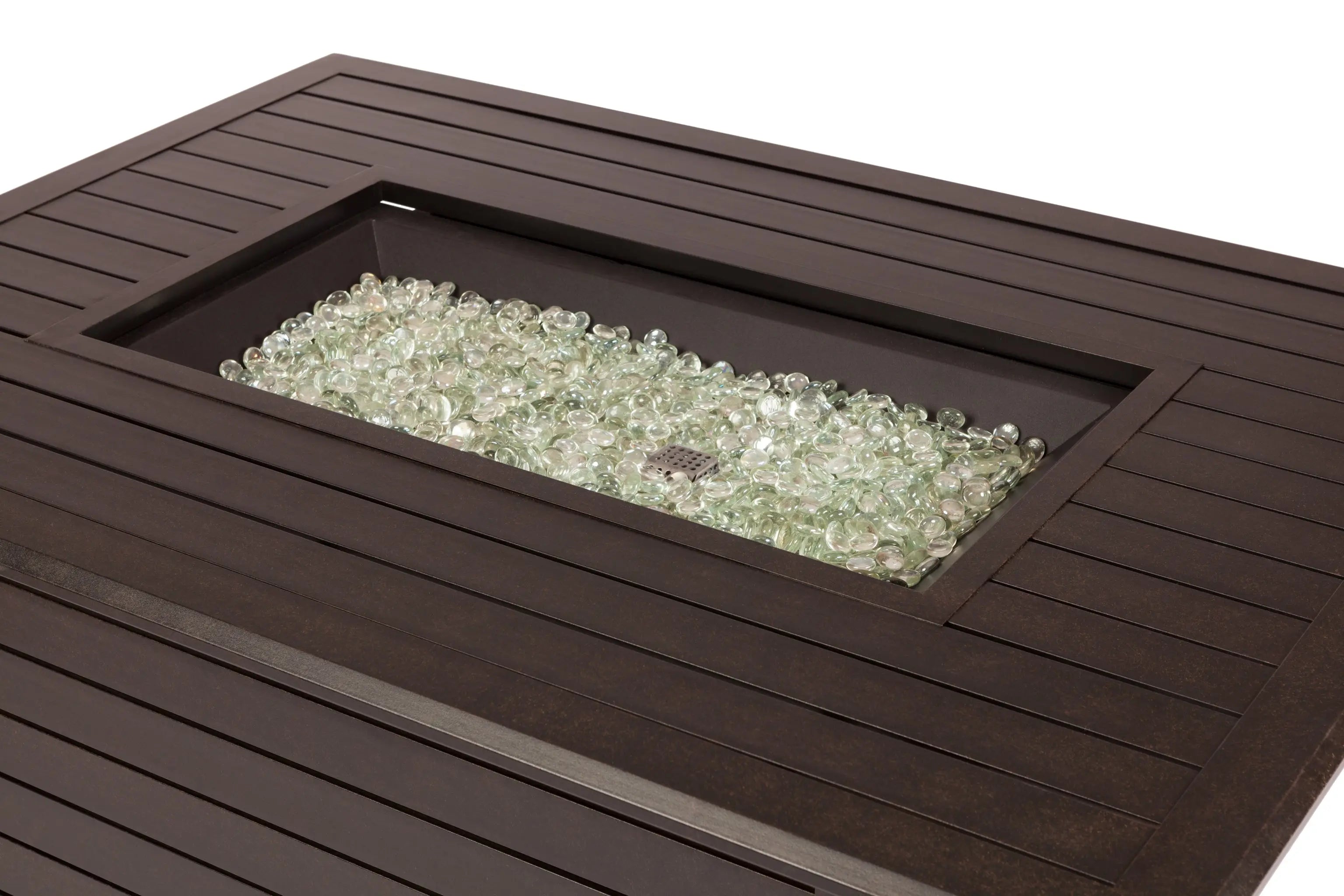 Longmont 48" Rectangular Aluminum Convertible Gas Fire Pit Table - Energize Trek