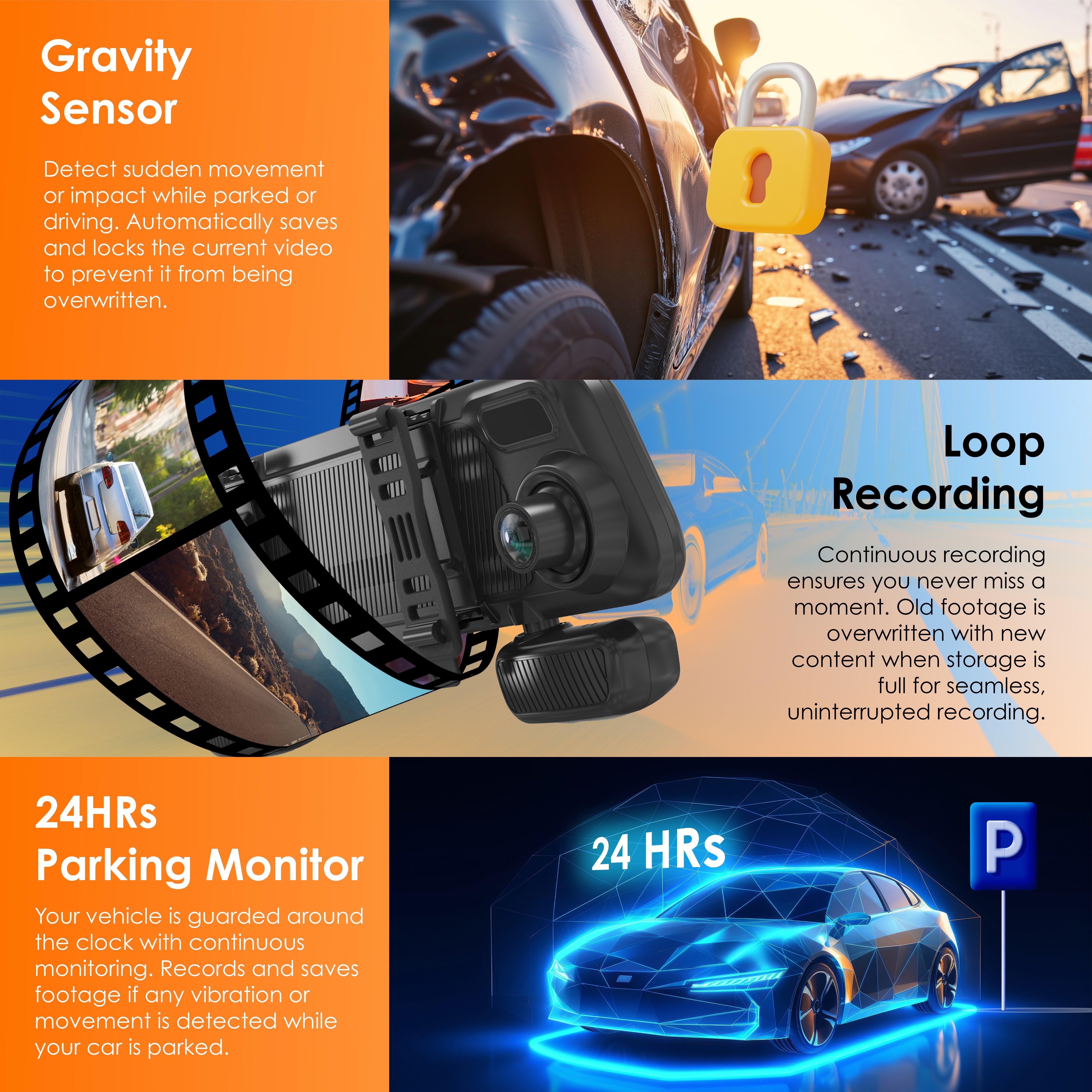 Rexing M4 4-CHANNEL MIRROR DASH CAM 12” Touch Screen Mirror Dash Cam, 1080p with GPS - Energize Trek