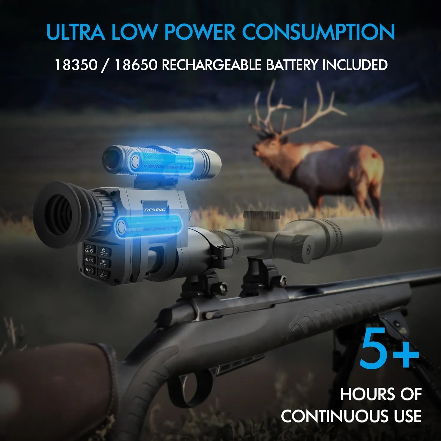 Rexing NVS1 Digital Infrared Night Vision Scope Camera HD Video Recording with Wi-Fi - Energize Trek