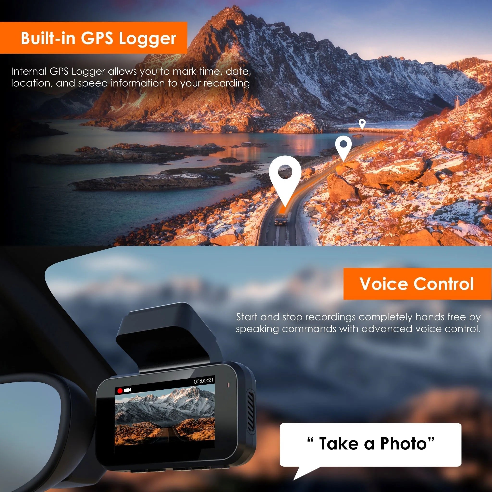 Rexing V55 Dash Cam – 4K Modular Capabilities, 5.0 GHz Wi-Fi, and GPS Car Dash Camera Recorder - Energize Trek
