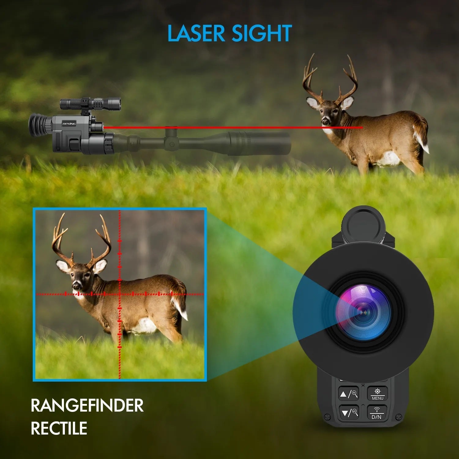 Rexing NVS1 Digital Infrared Night Vision Scope Camera HD Video Recording with Wi-Fi - Energize Trek