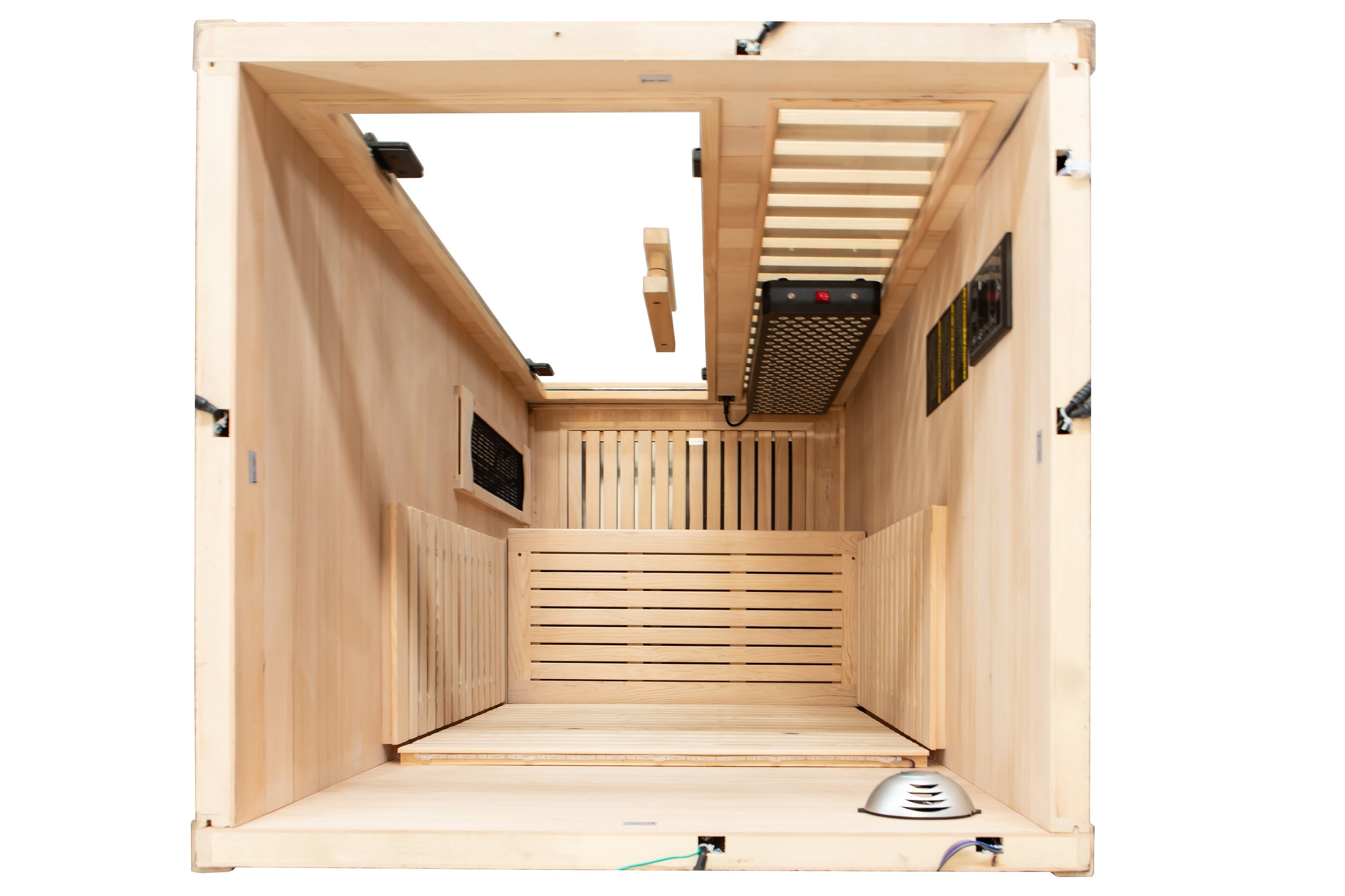 Peak Saunas Shasta 1-Person Full Spectrum Infrared Sauna with XL Medical-Grade Red Light Therapy & Smart WiFi App Control - Energize Trek