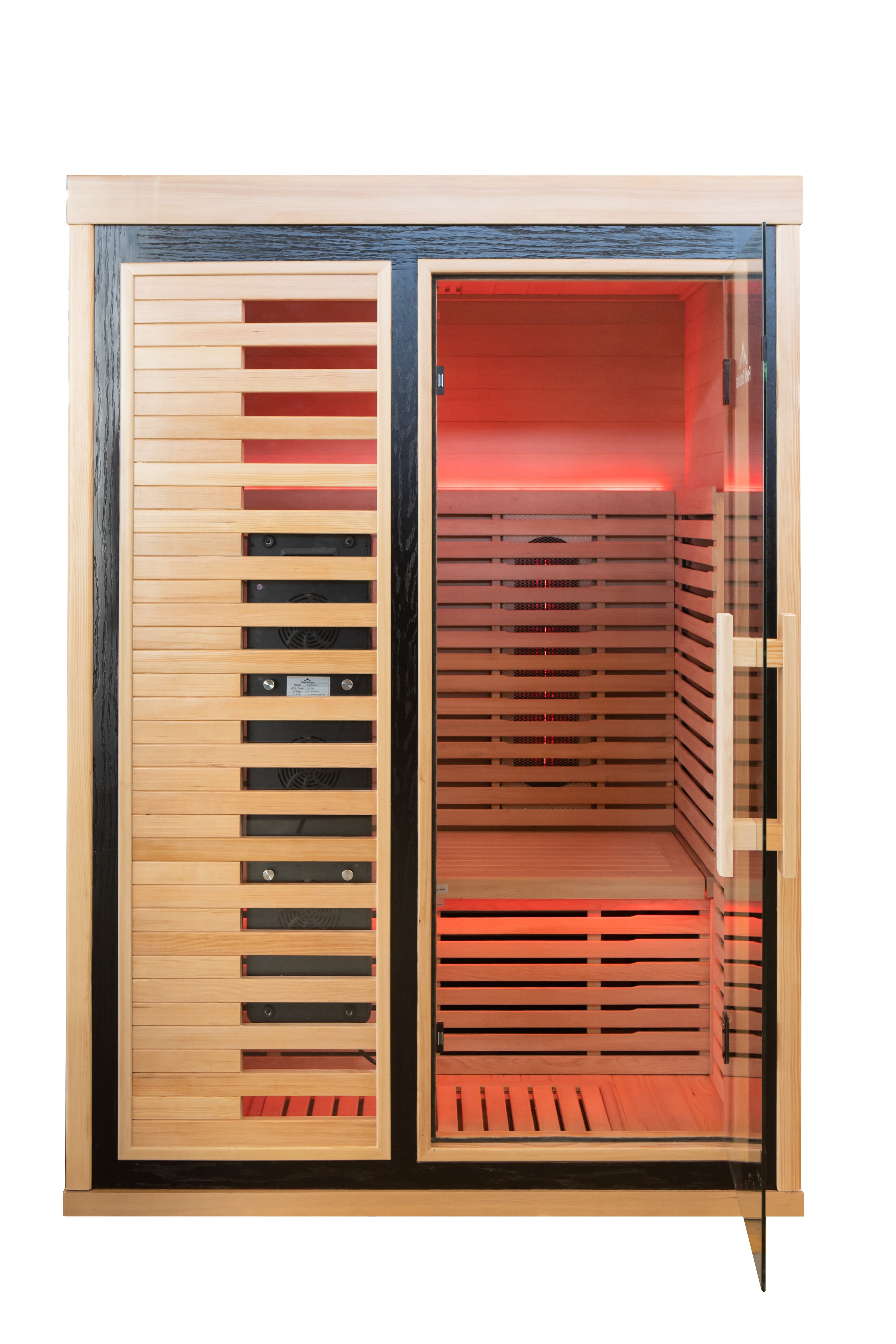 Peak Saunas Everest 2-Person Full Spectrum Infrared Sauna with XL Medical-Grade Red Light Therapy & Smart WiFi App Control - Energize Trek