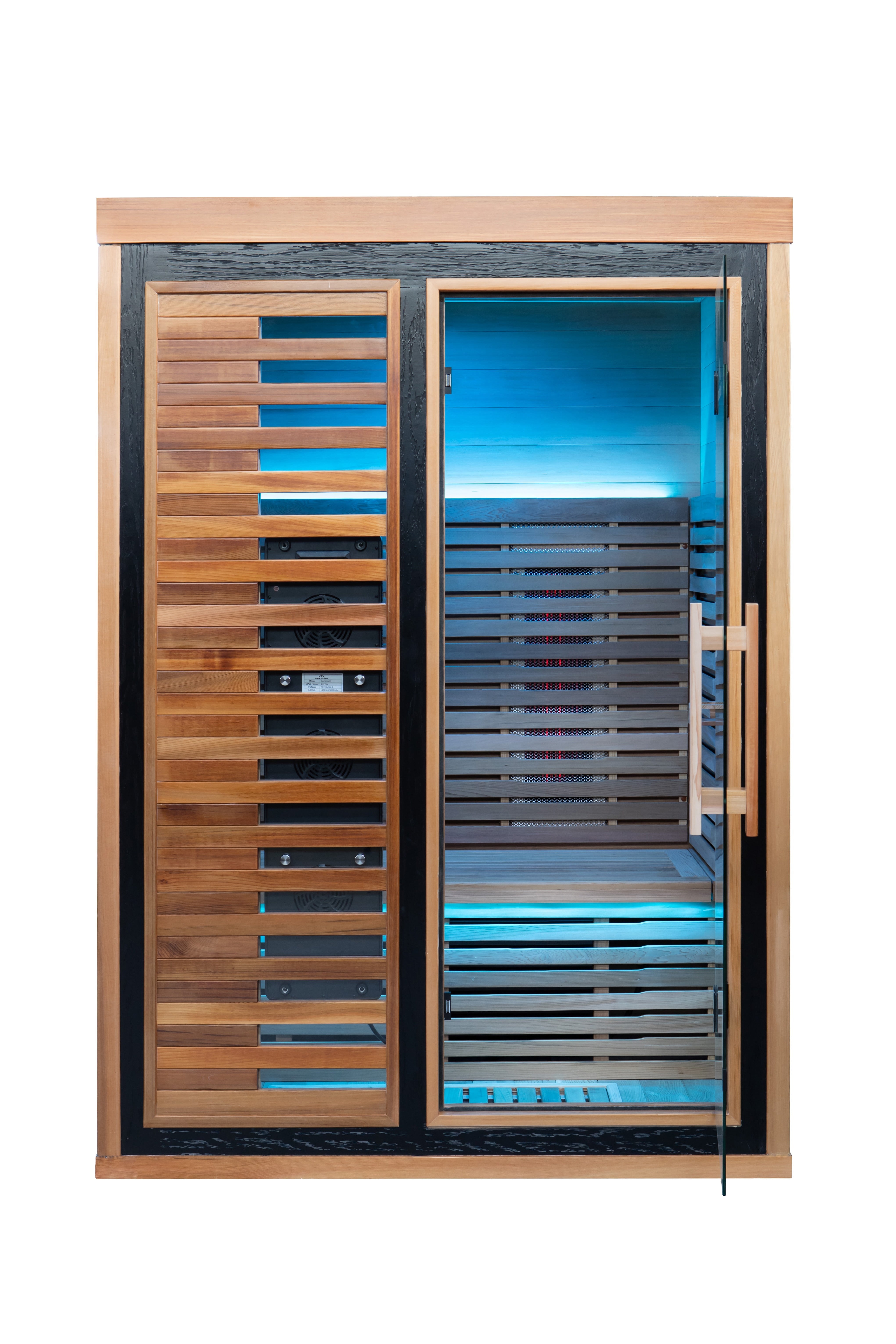 Peak Saunas Fuji 2-Person Full Spectrum Infrared Sauna with XL Medical-Grade Red Light Therapy & Smart WiFi App Control - Energize Trek