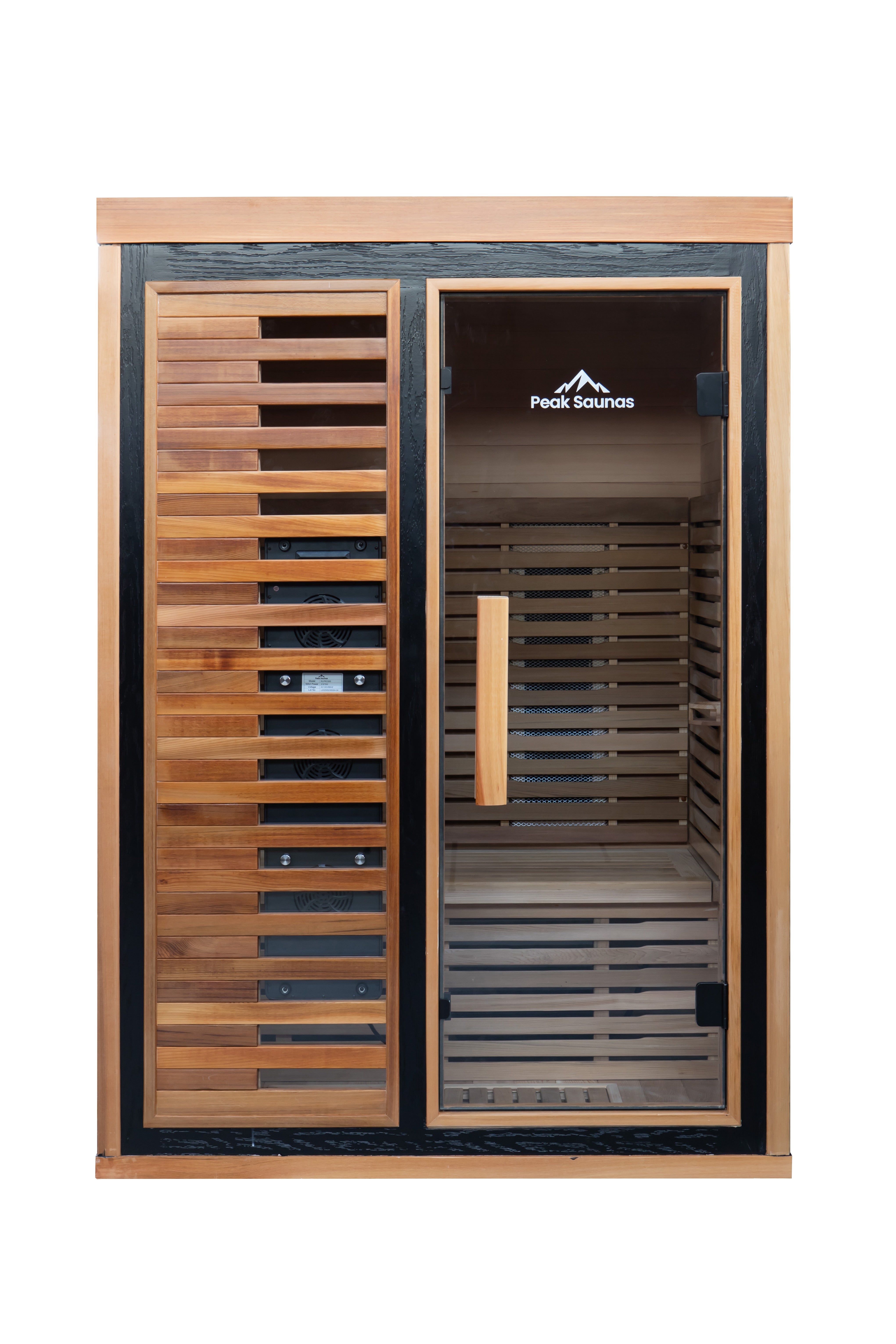 Peak Saunas Fuji 2-Person Full Spectrum Infrared Sauna with XL Medical-Grade Red Light Therapy & Smart WiFi App Control - Energize Trek