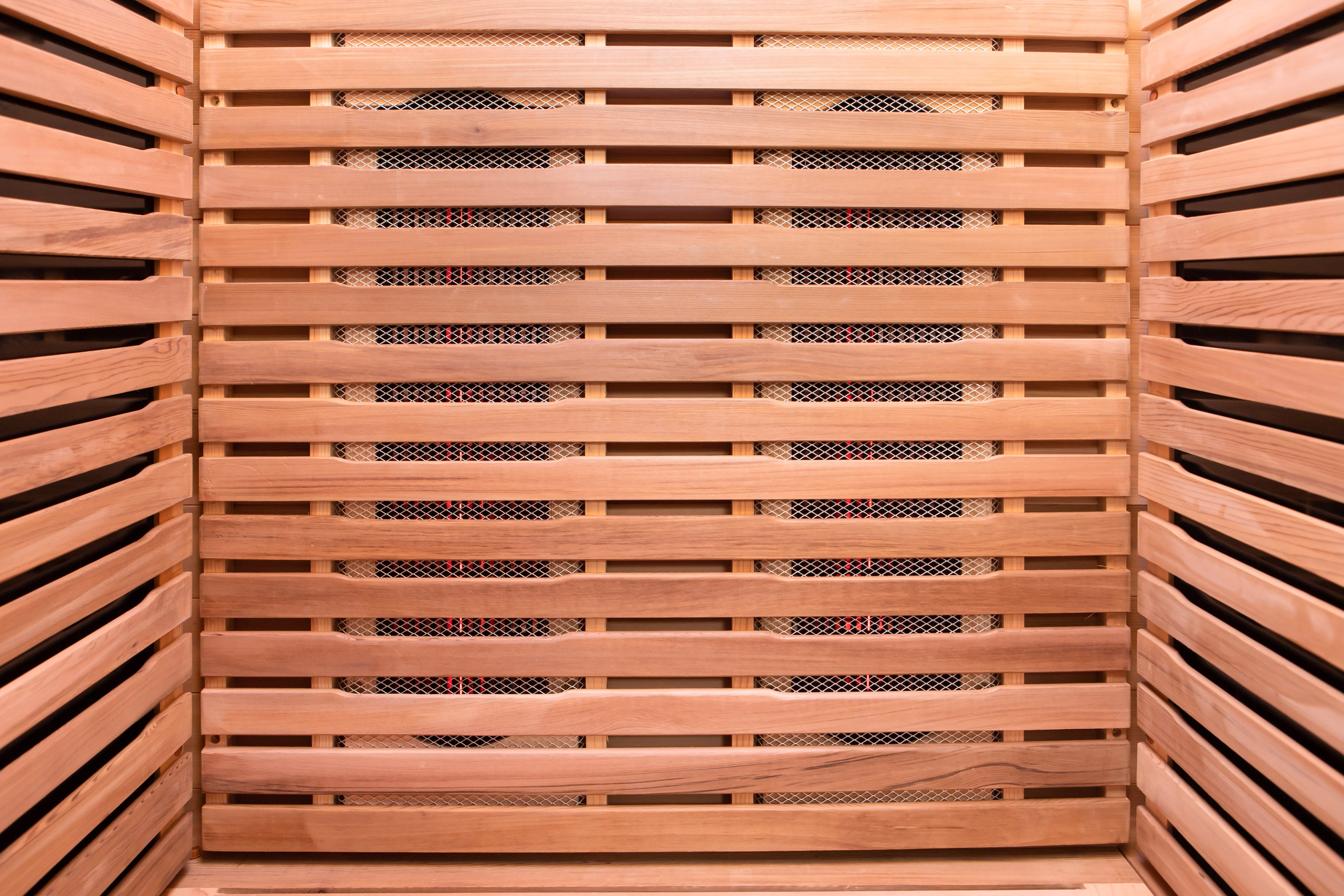 Peak Saunas Rainier 1-Person Full Spectrum Infrared Sauna with XL Medical-Grade Red Light Therapy & Smart WiFi App Control - Energize Trek