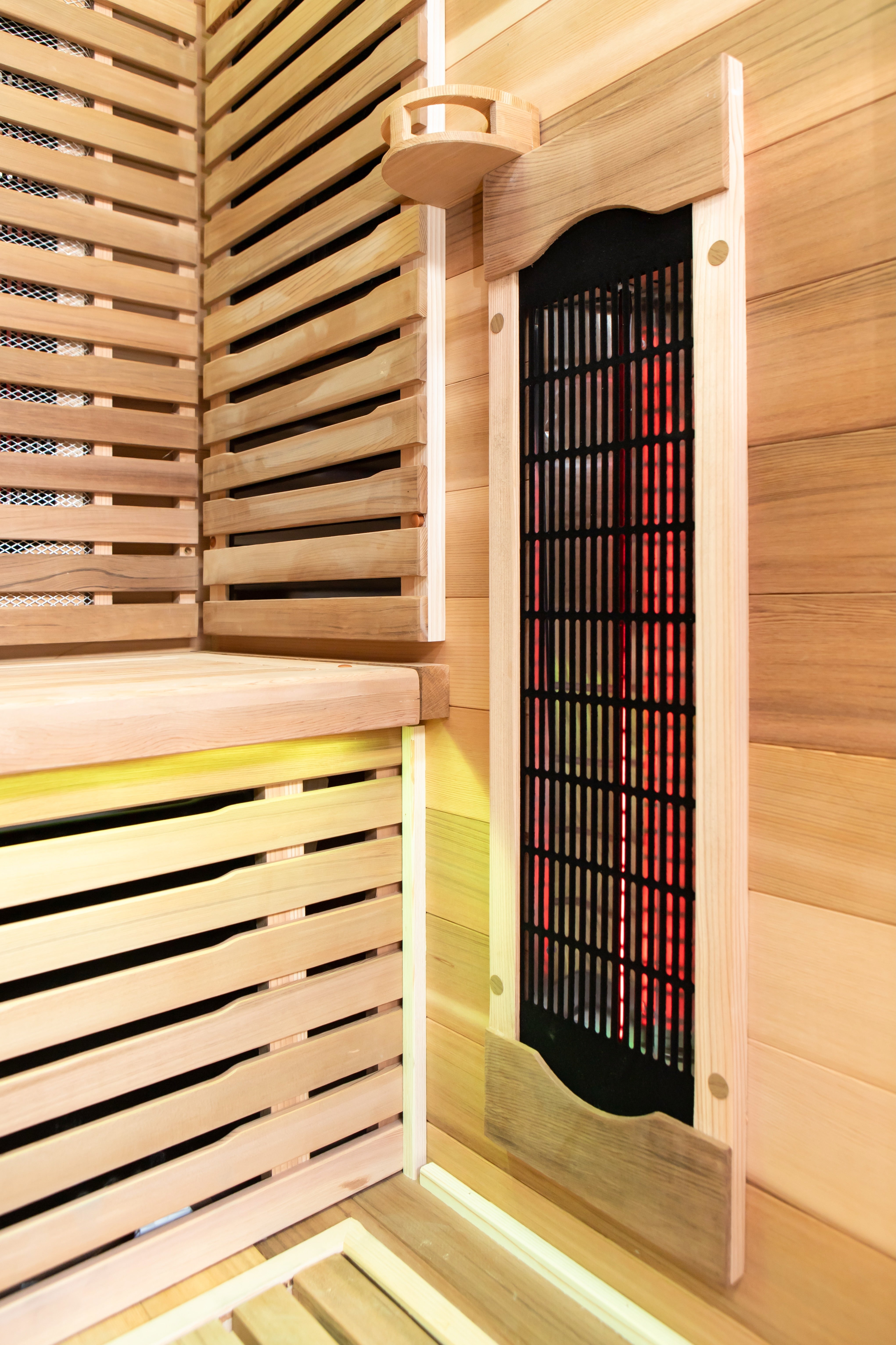 Peak Saunas Rainier 1-Person Full Spectrum Infrared Sauna with XL Medical-Grade Red Light Therapy & Smart WiFi App Control - Energize Trek
