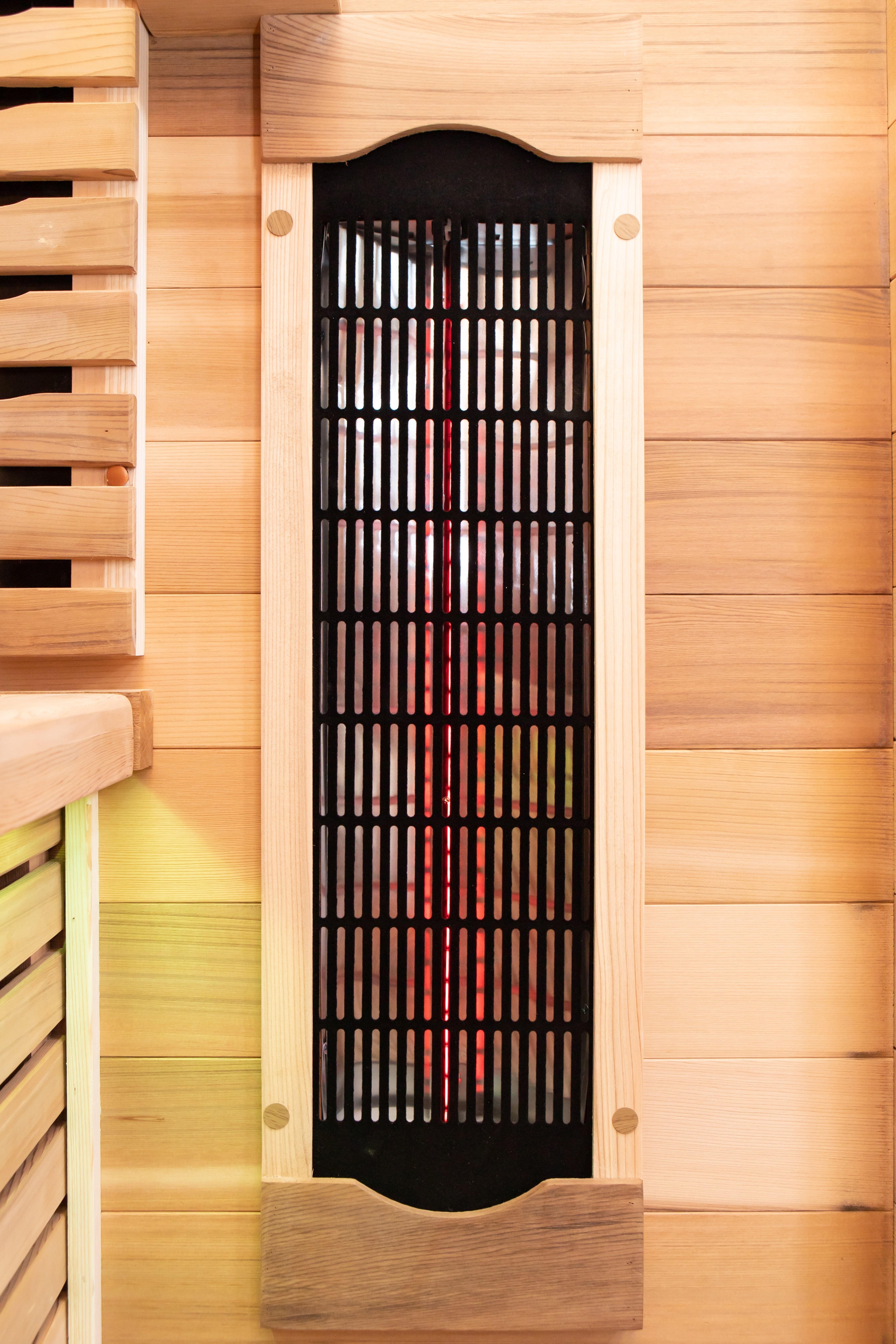 Peak Saunas Rainier 1-Person Full Spectrum Infrared Sauna with XL Medical-Grade Red Light Therapy & Smart WiFi App Control - Energize Trek