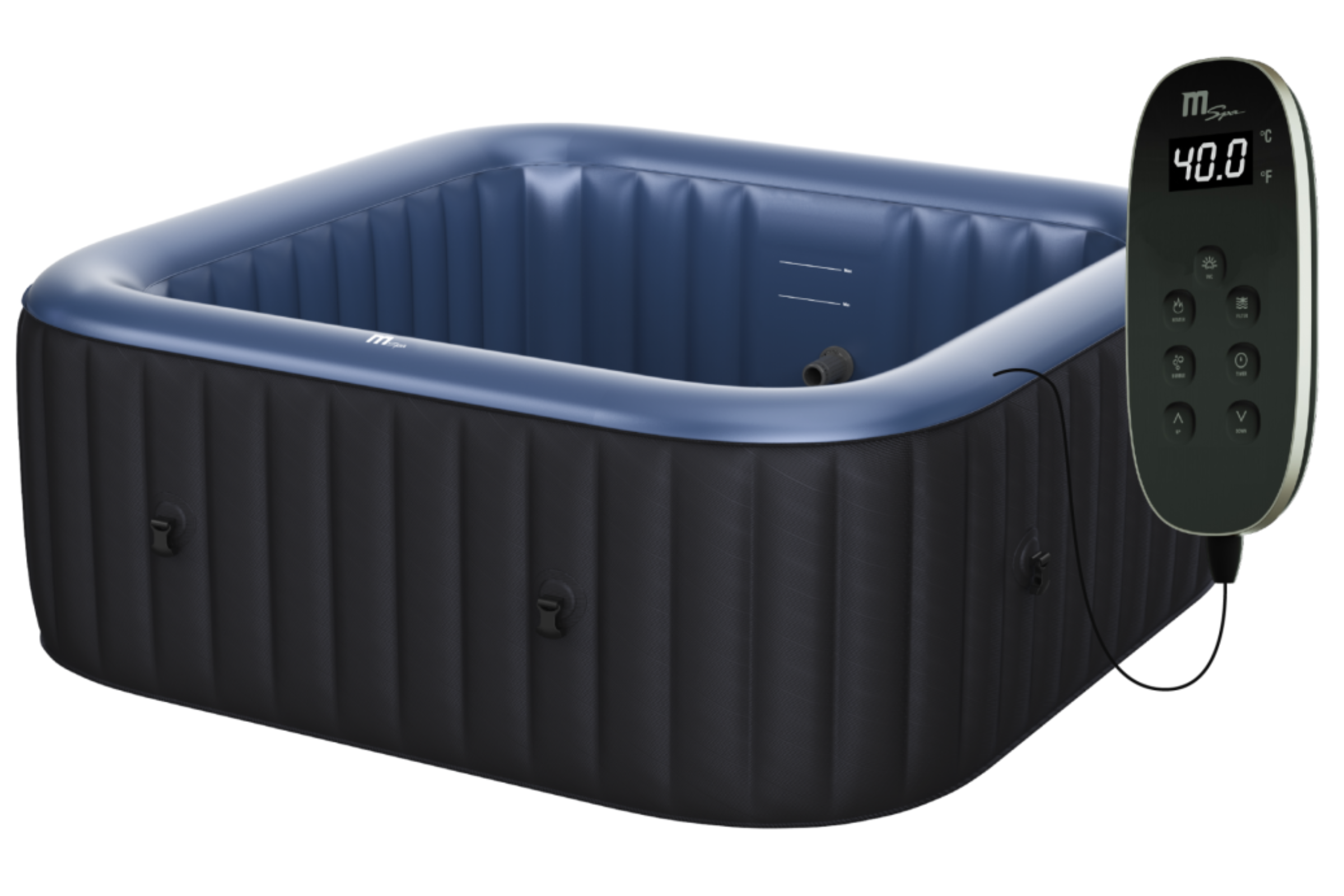 MSPA | TEKAPO | Comfort Series | Inflatable Hot Tub & Spa | Metallic Blue | Upto 6 Person - Energize Trek