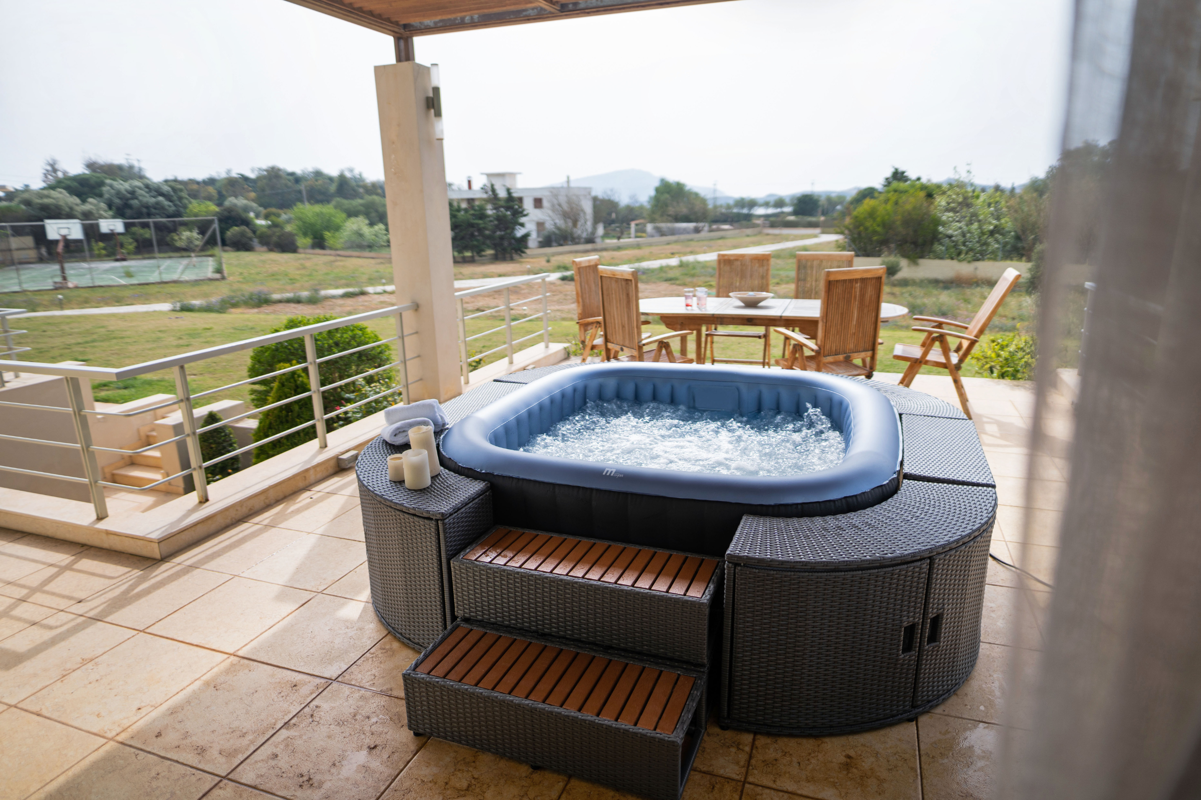 MSPA | TEKAPO | Comfort Series | Inflatable Hot Tub & Spa | Metallic Blue | Upto 6 Person - Energize Trek