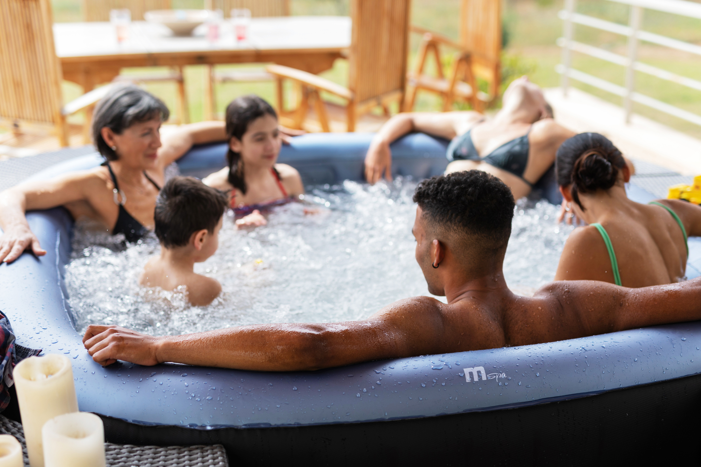 MSPA | TEKAPO | Comfort Series | Inflatable Hot Tub & Spa | Metallic Blue | Upto 6 Person - Energize Trek