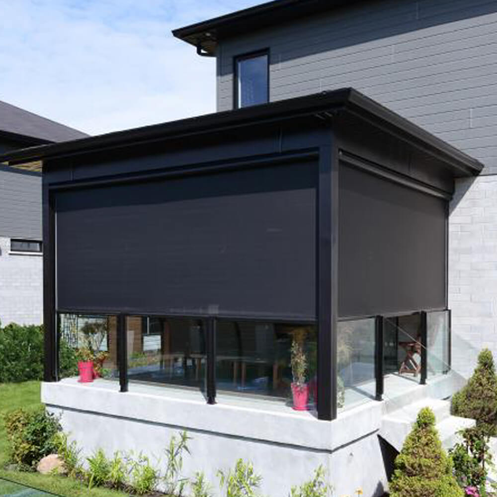 Multiple Awnings Mosquiteria Premium Motorized Retractable Blind With Zipper Closure System (SAK48162) - Energize Trek