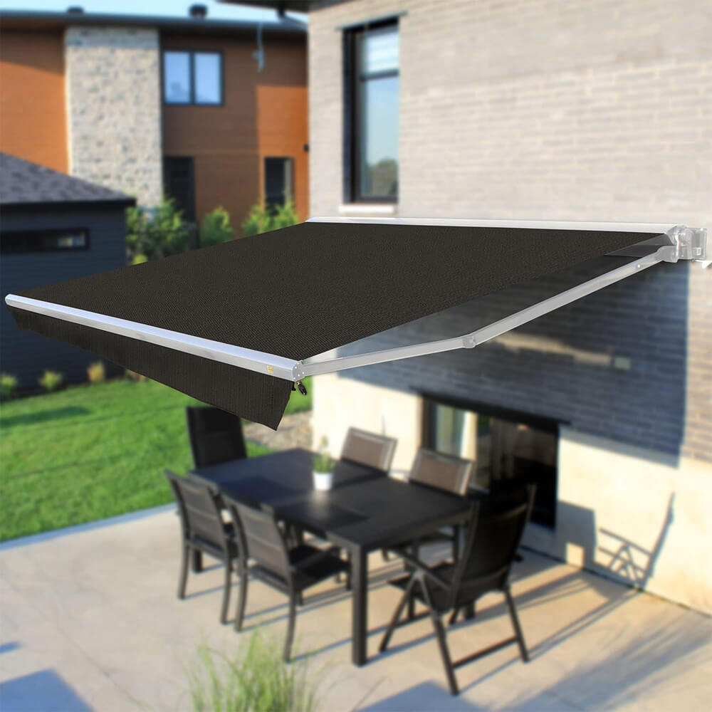 Multiple Awnings Brasilia Europa Premium Outdoor Electric Retractable Sun Shade Awning With White Frame (SAK63824) - Energize Trek