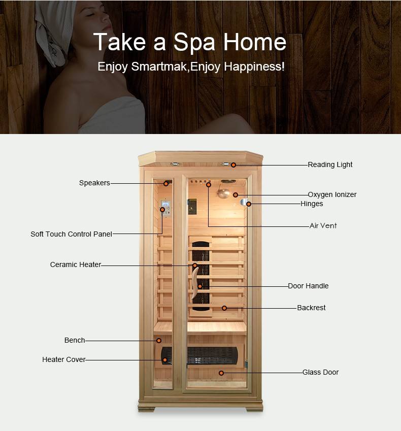 SAUNA EVOLUTION® Indoor Wooden Dry Cabin Customized Sauna Room Far Infrared 04 - Energize Trek