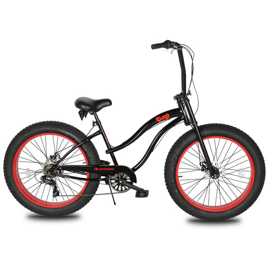 Micargi Slugo SS Female 26"*4" Fat Tire with 7-Speed Disc Brake Beach Cruiser Bike - Energize Trek