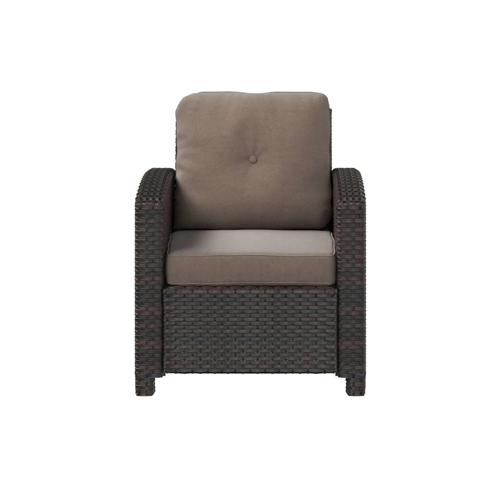 Miles Mocha Finish Outdoor Wicker Club Chair - Energize Trek