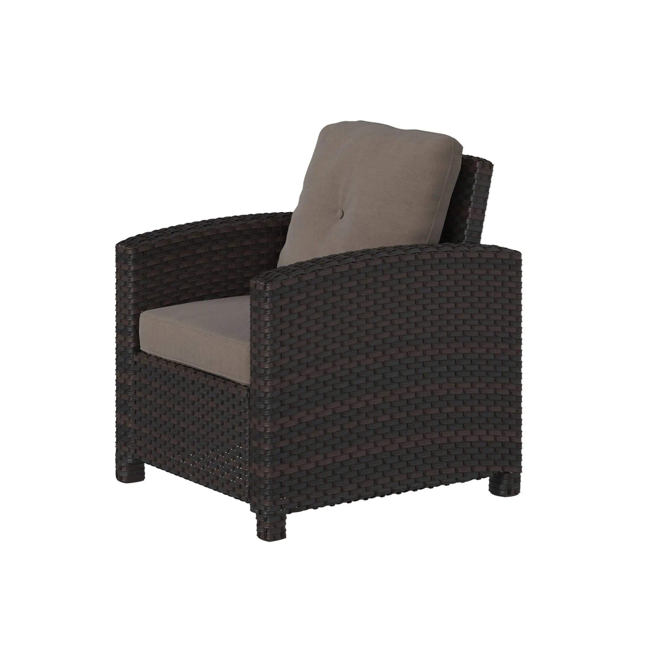Miles Mocha Finish Outdoor Wicker Club Chair - Energize Trek