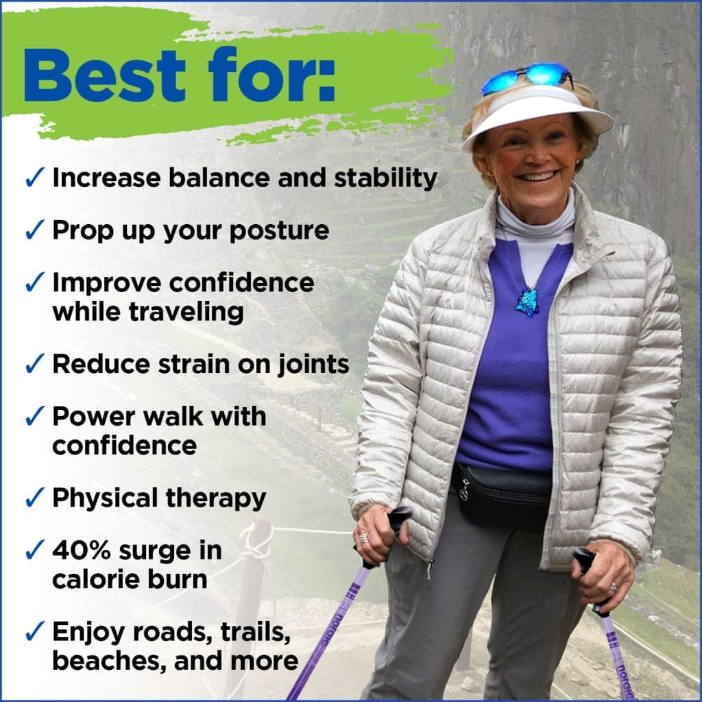 Motivator Super Duty Swift Connect Travel Poles for Big & Tall, Balance and Rehab - Heavy Duty Poles with XL Motivator Stability Grips - For Heights 4' to 7' and for Weights up to 300lbs - Energize Trek