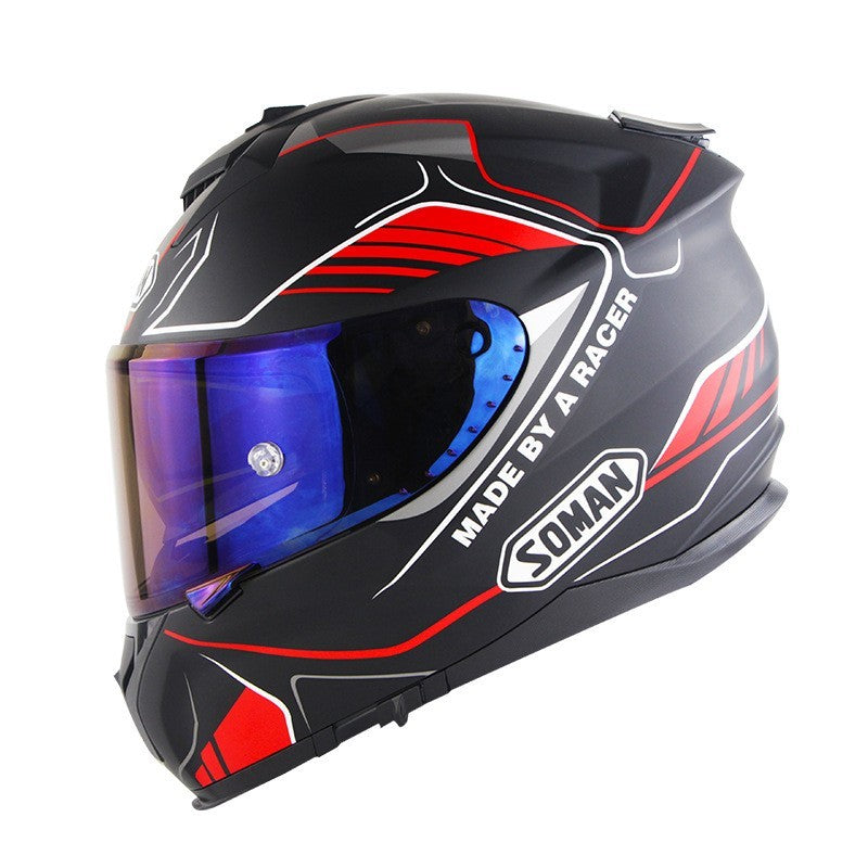Motorcycle Full Face Helmet Motorcycle Riding Double Lens Full Cover Helmet - Energize Trek