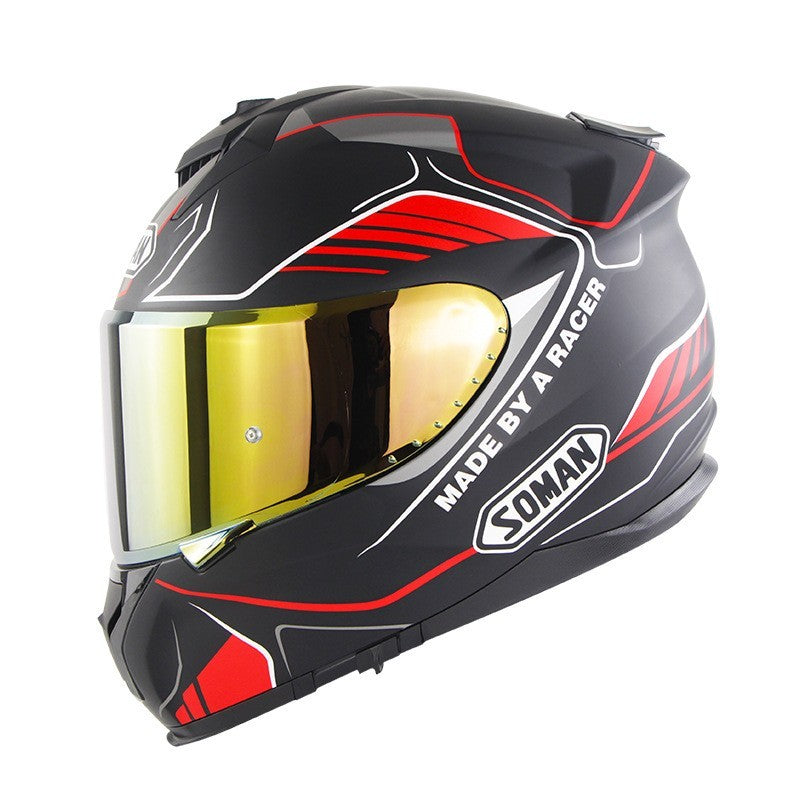 Motorcycle Full Face Helmet Motorcycle Riding Double Lens Full Cover Helmet - Energize Trek