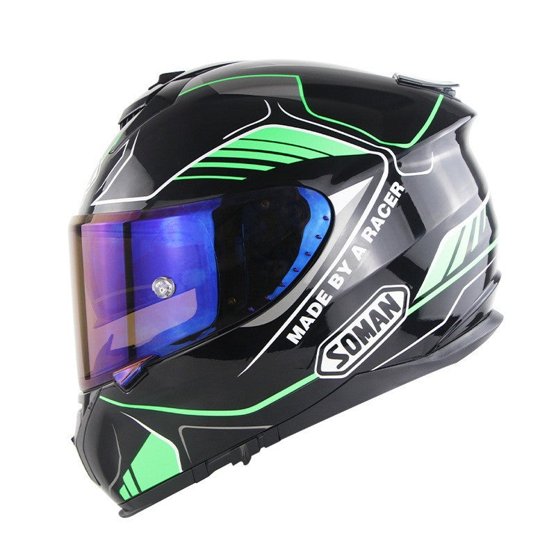 Motorcycle Full Face Helmet Motorcycle Riding Double Lens Full Cover Helmet - Energize Trek