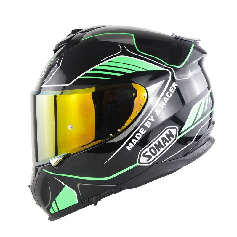 Motorcycle Full Face Helmet Motorcycle Riding Double Lens Full Cover Helmet - Energize Trek