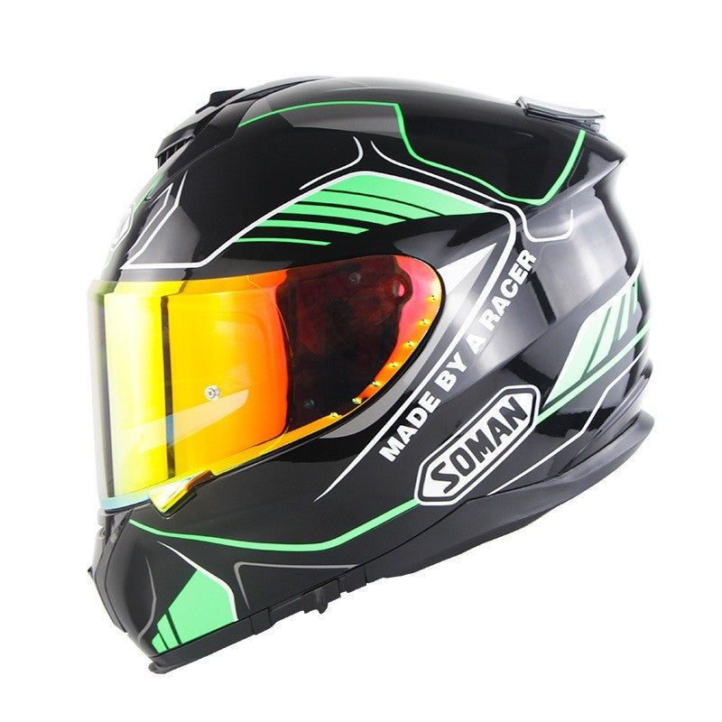 Motorcycle Full Face Helmet Motorcycle Riding Double Lens Full Cover Helmet - Energize Trek