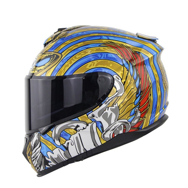 Motorcycle Full Face Helmet Motorcycle Riding Double Lens Full Cover Helmet - Energize Trek