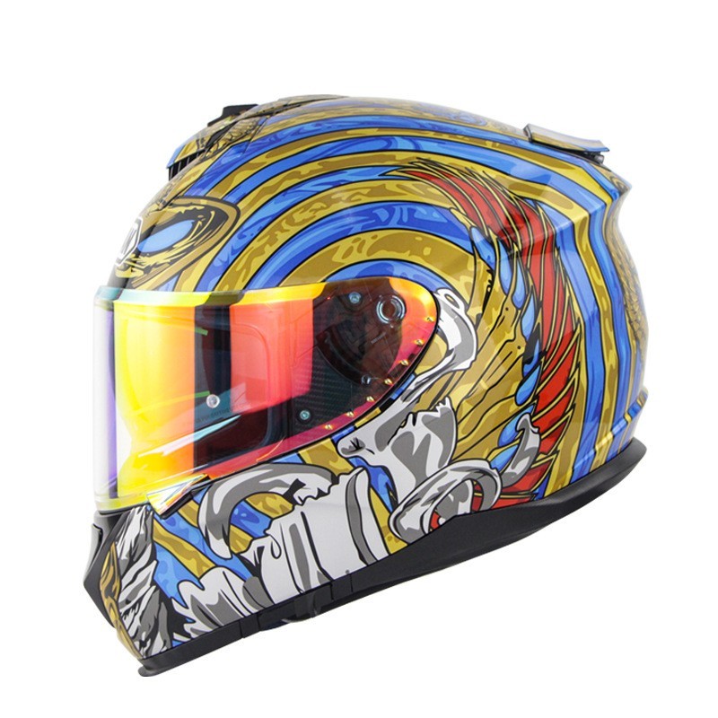 Motorcycle Full Face Helmet Motorcycle Riding Double Lens Full Cover Helmet - Energize Trek